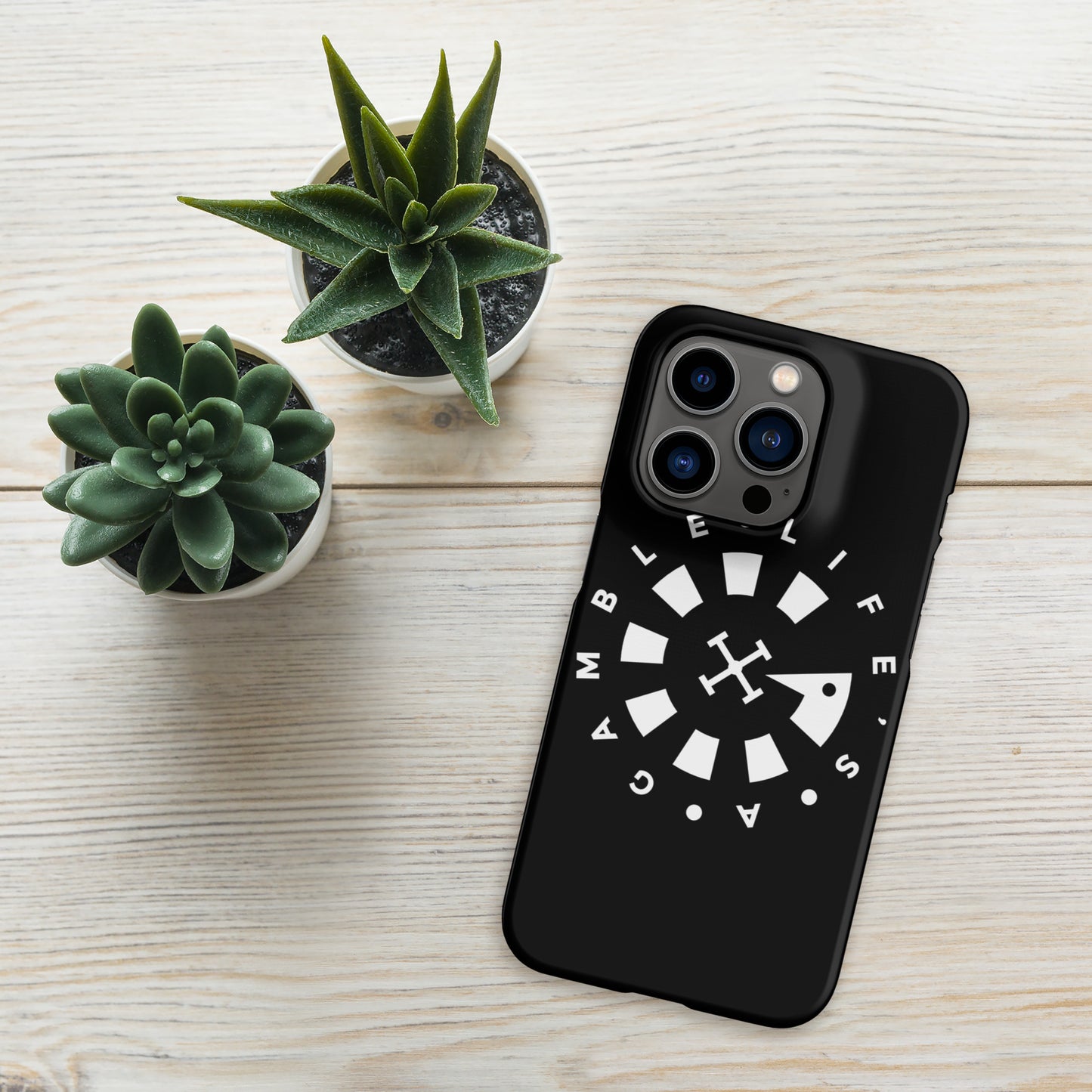 LAG Life’s A Gamble Circle White Snap case for iPhone®