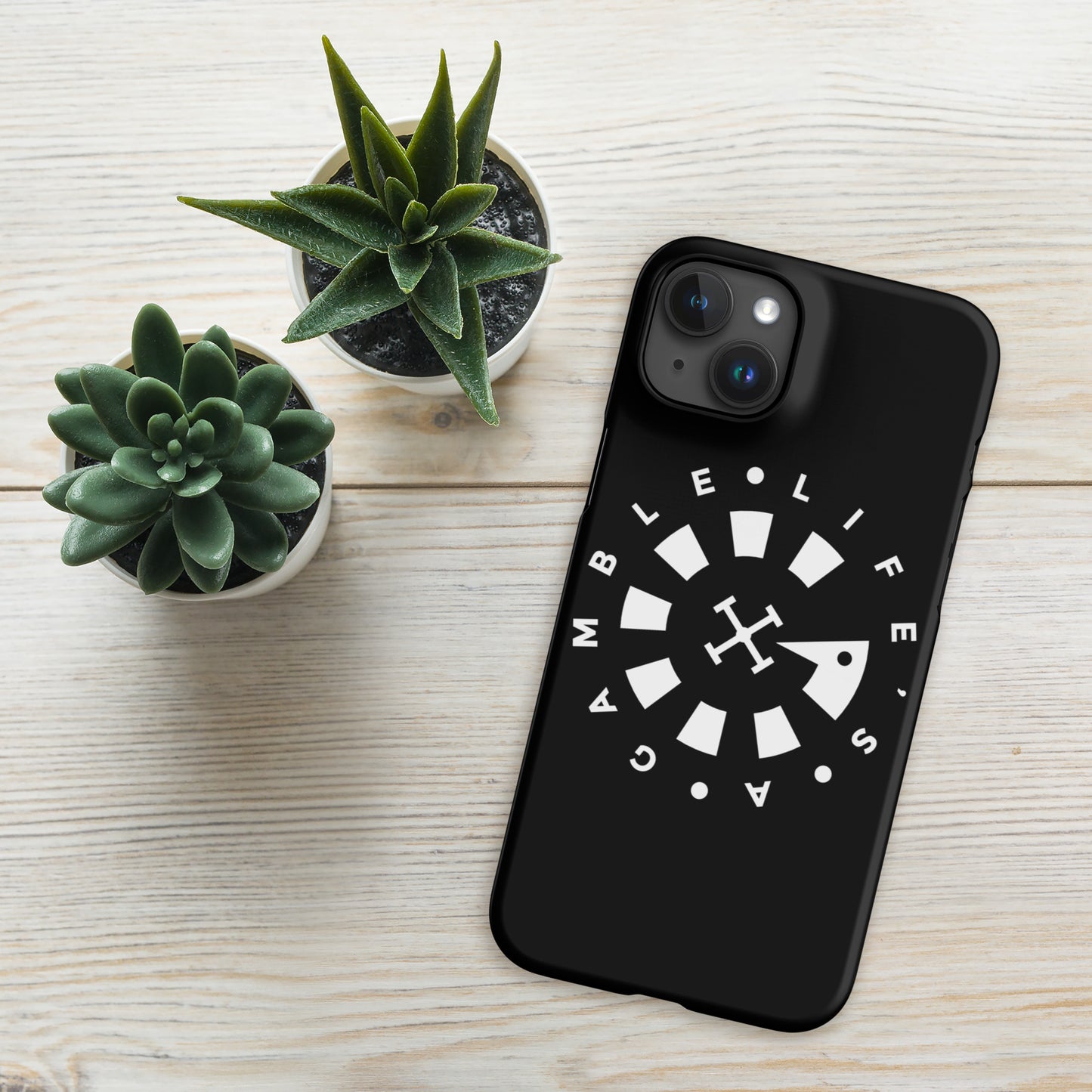 LAG Life’s A Gamble Circle White Snap case for iPhone®