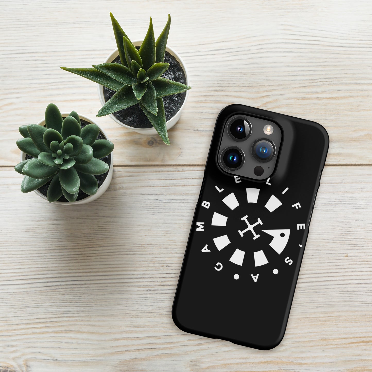 LAG Life’s A Gamble Circle White Snap case for iPhone®