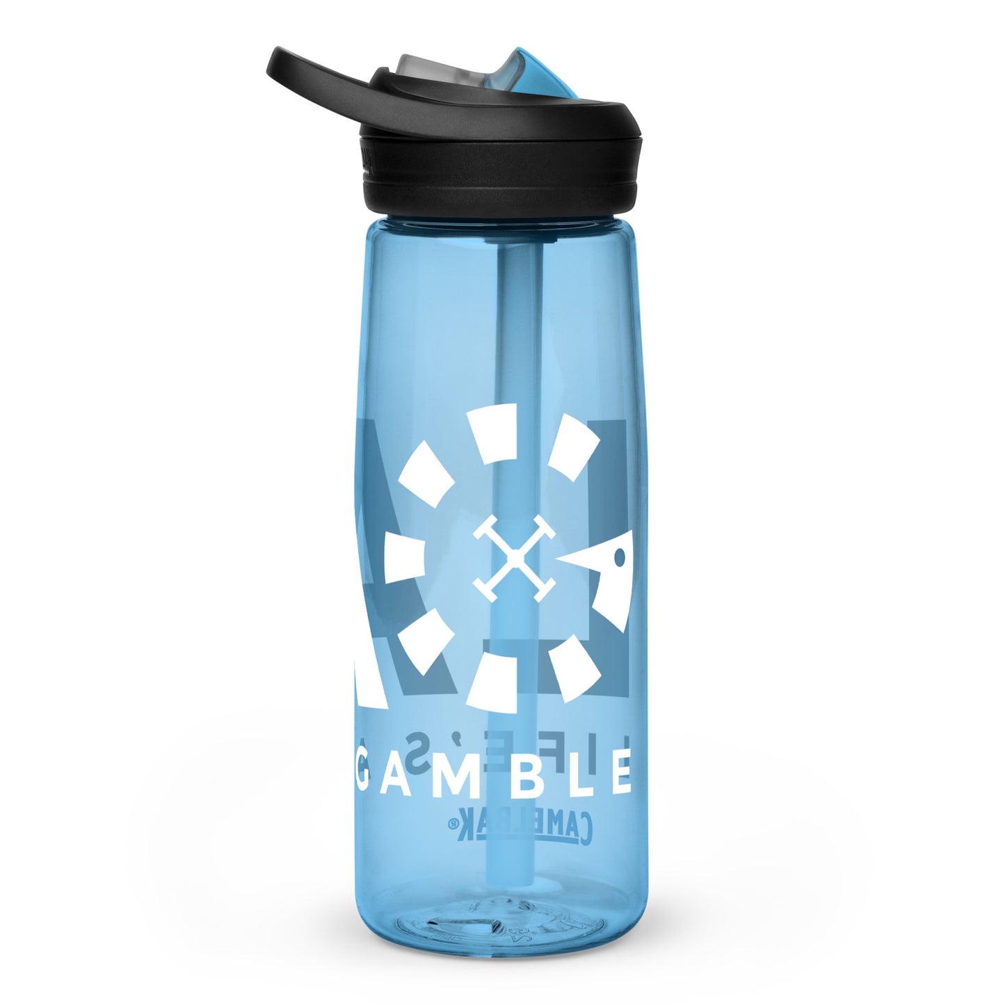 LAG Life’s A Gamble White Sports water bottle