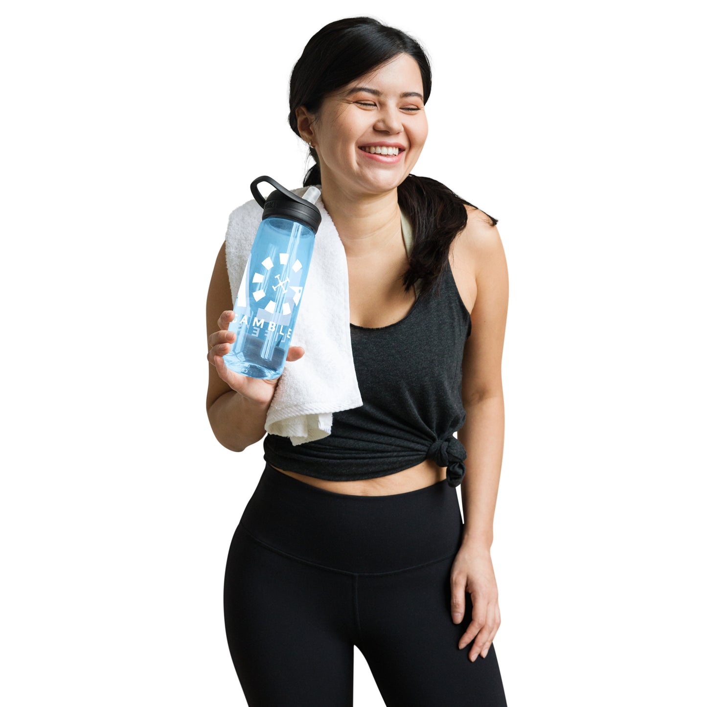 LAG Life’s A Gamble White Sports water bottle