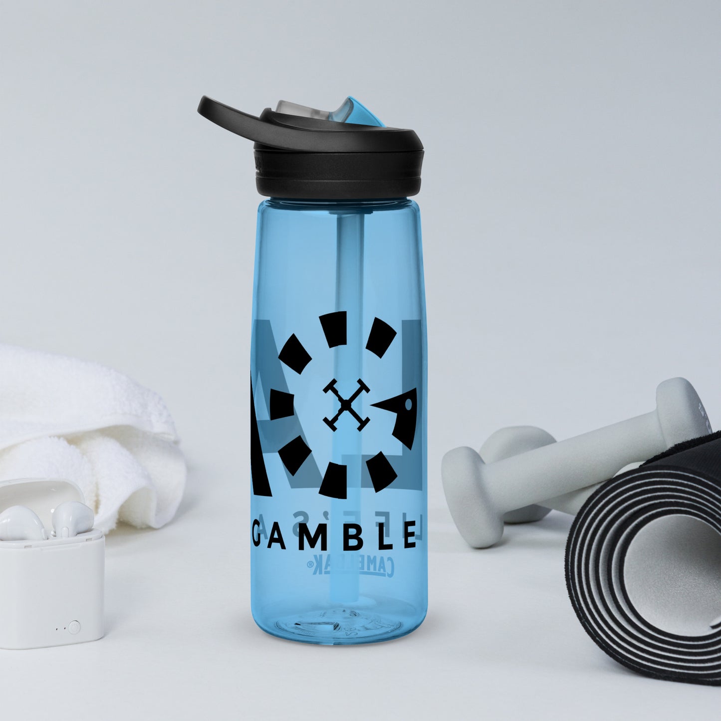 LAG Life’s A Gamble Black Sports water bottle