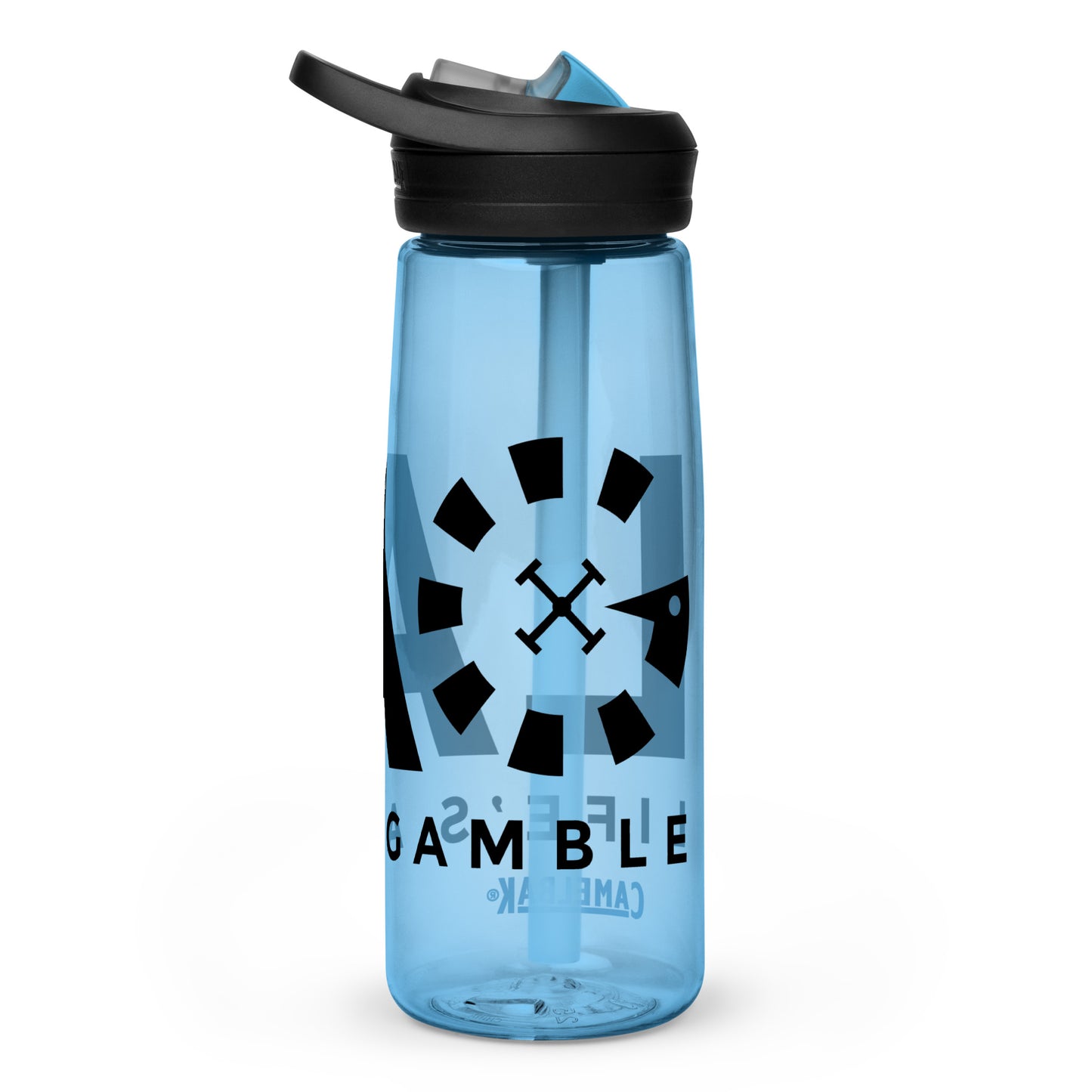 LAG Life’s A Gamble Black Sports water bottle