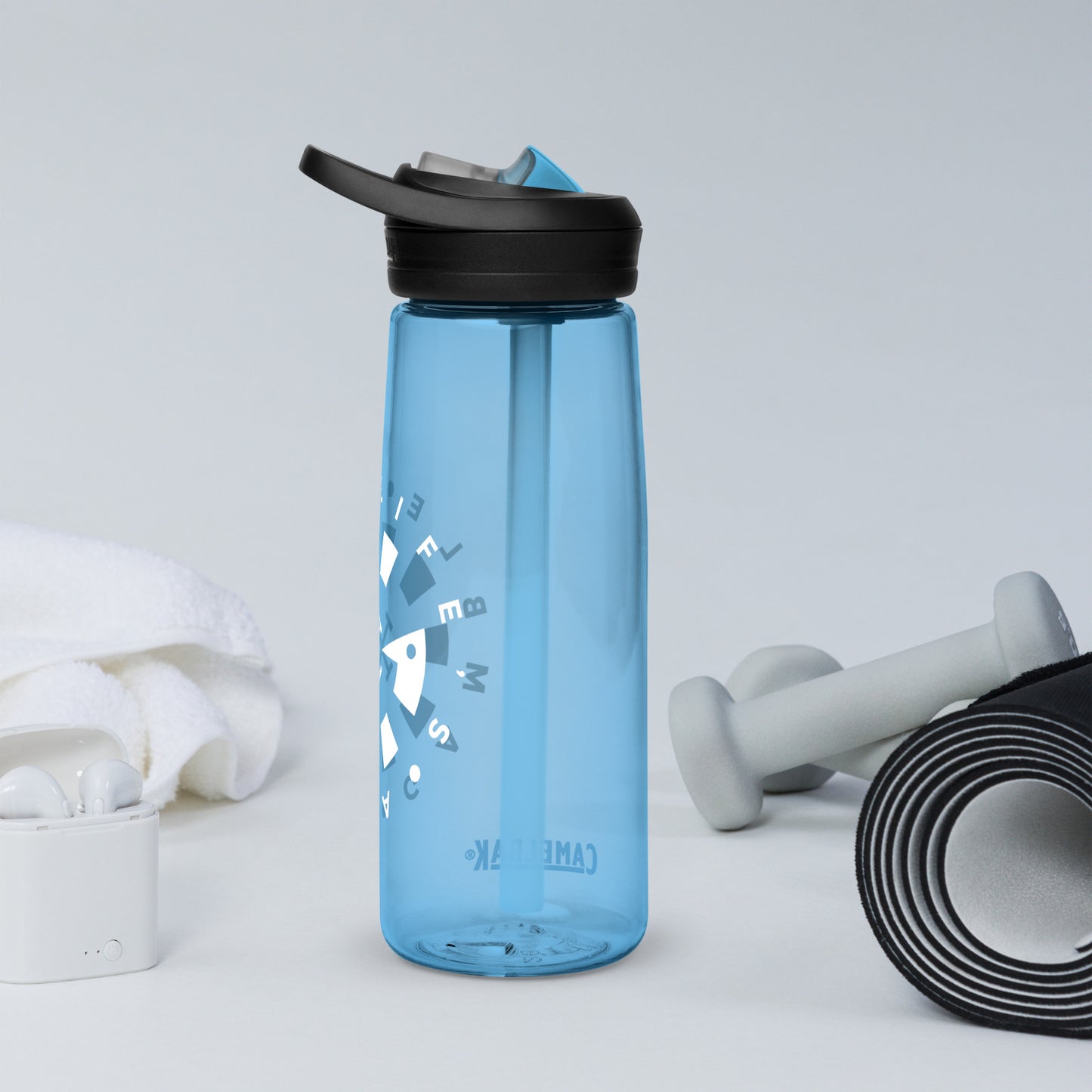 LAG Life’s A Gamble Circle White Sports water bottle
