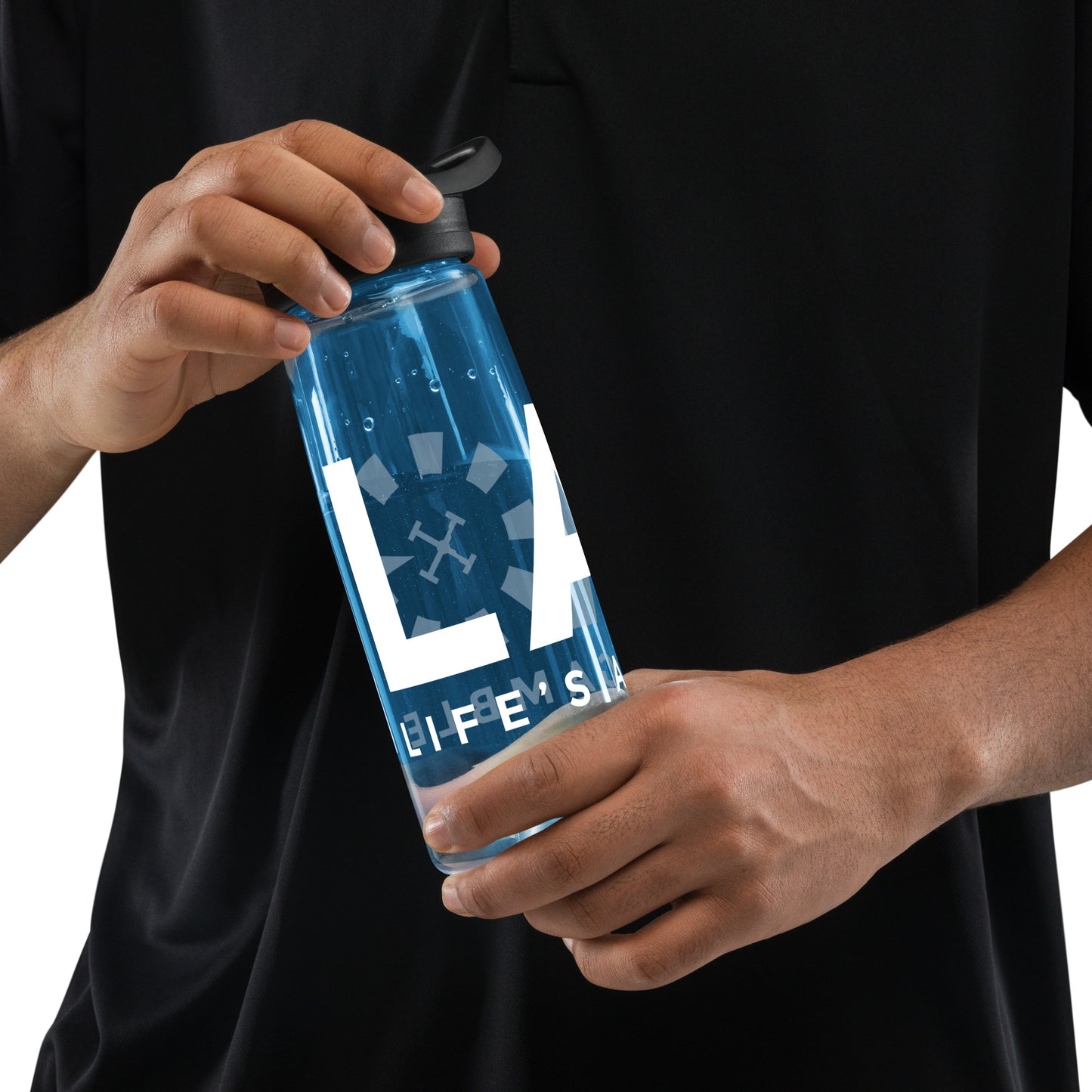 LAG Life’s A Gamble White Sports water bottle