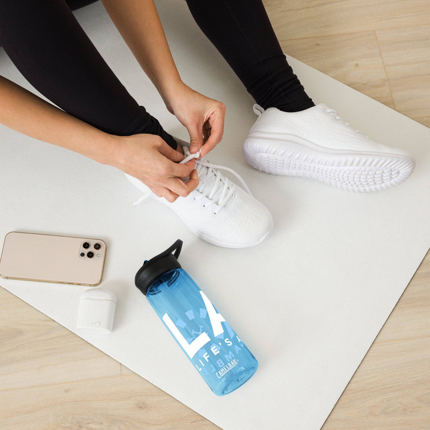 LAG Life’s A Gamble White Sports water bottle