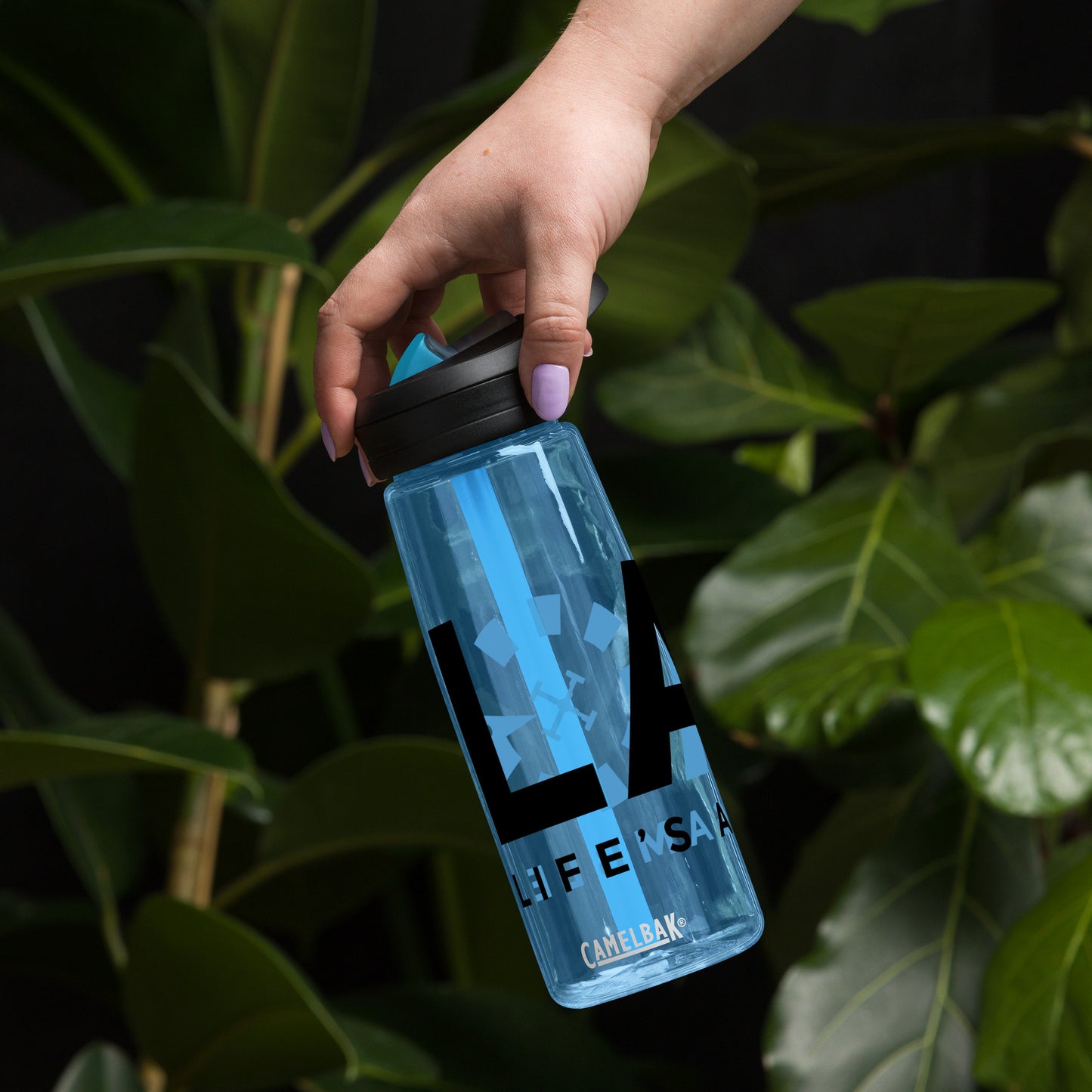 LAG Life’s A Gamble Black Sports water bottle