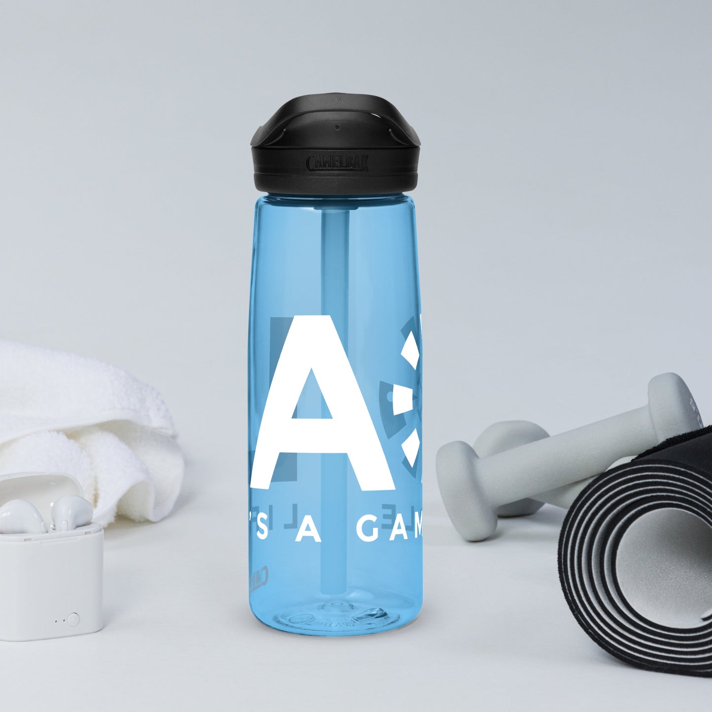 LAG Life’s A Gamble White Sports water bottle