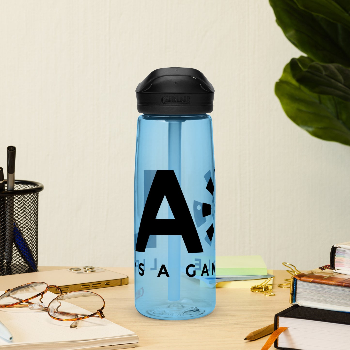 LAG Life’s A Gamble Black Sports water bottle