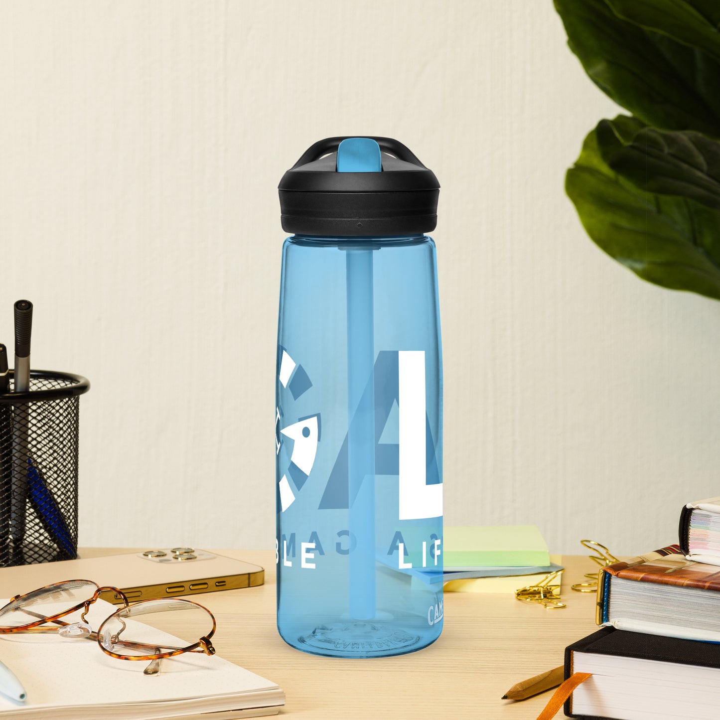 LAG Life’s A Gamble White Sports water bottle