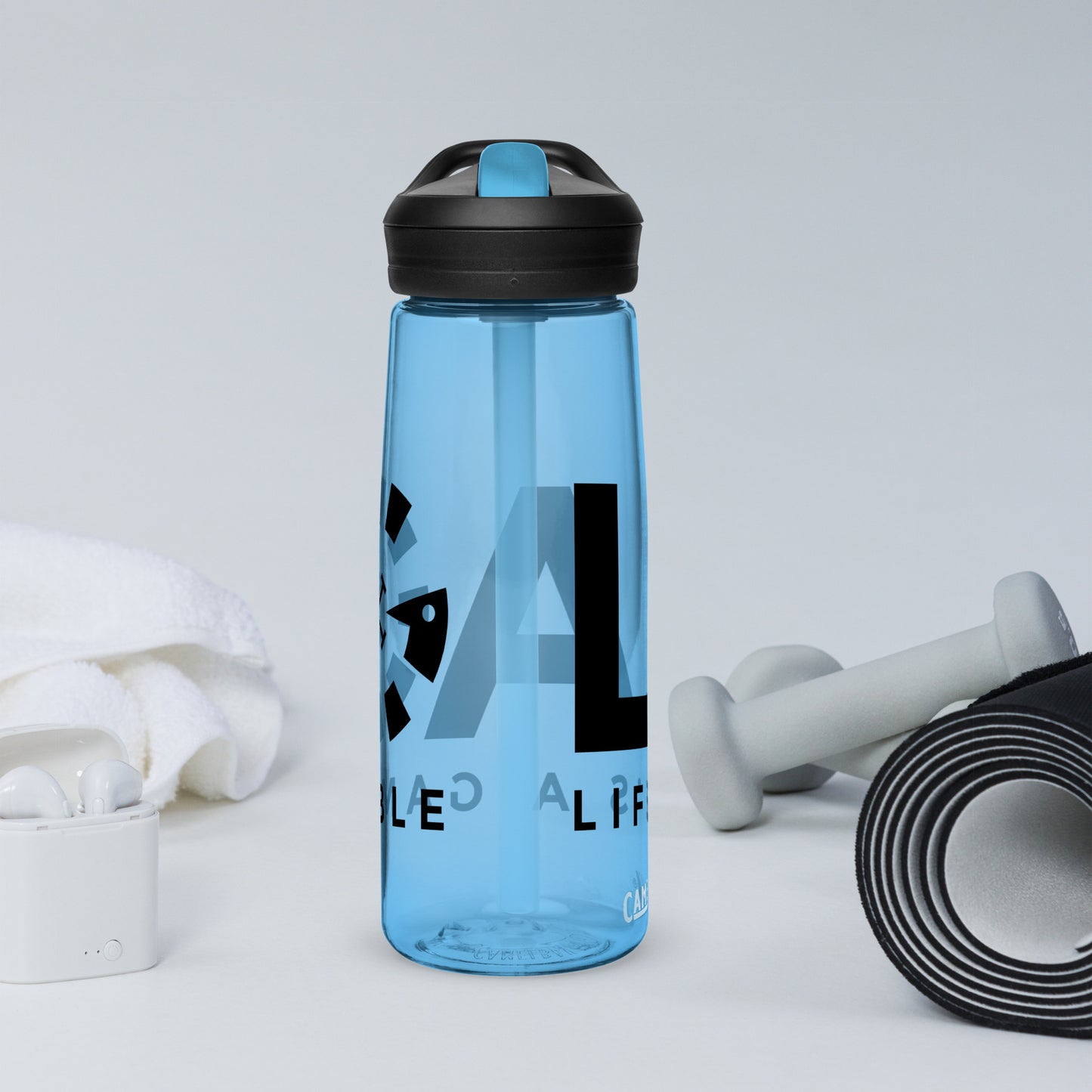 LAG Life’s A Gamble Black Sports water bottle
