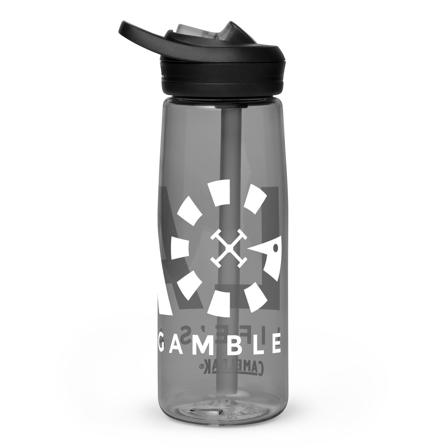 LAG Life’s A Gamble White Sports water bottle