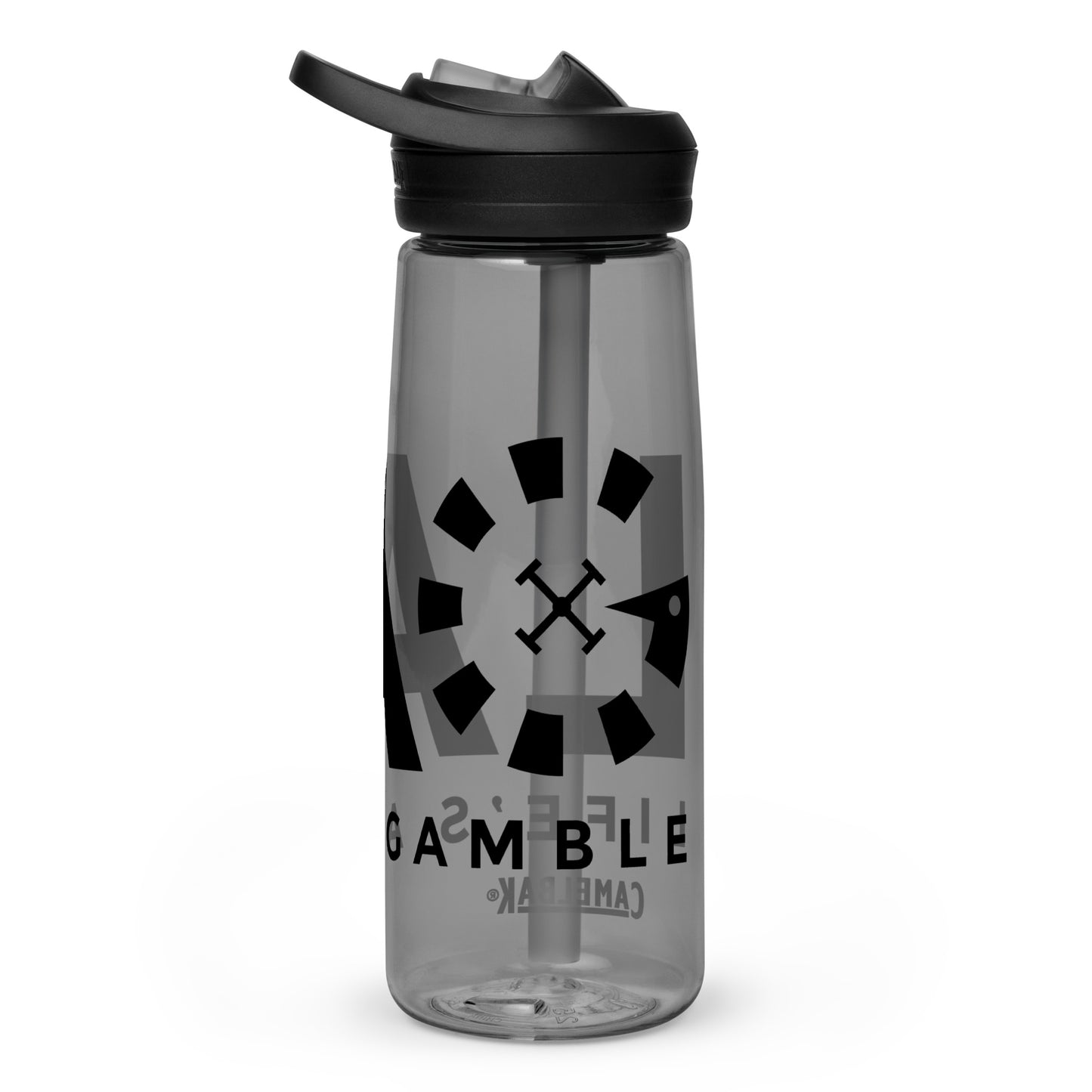 LAG Life’s A Gamble Black Sports water bottle