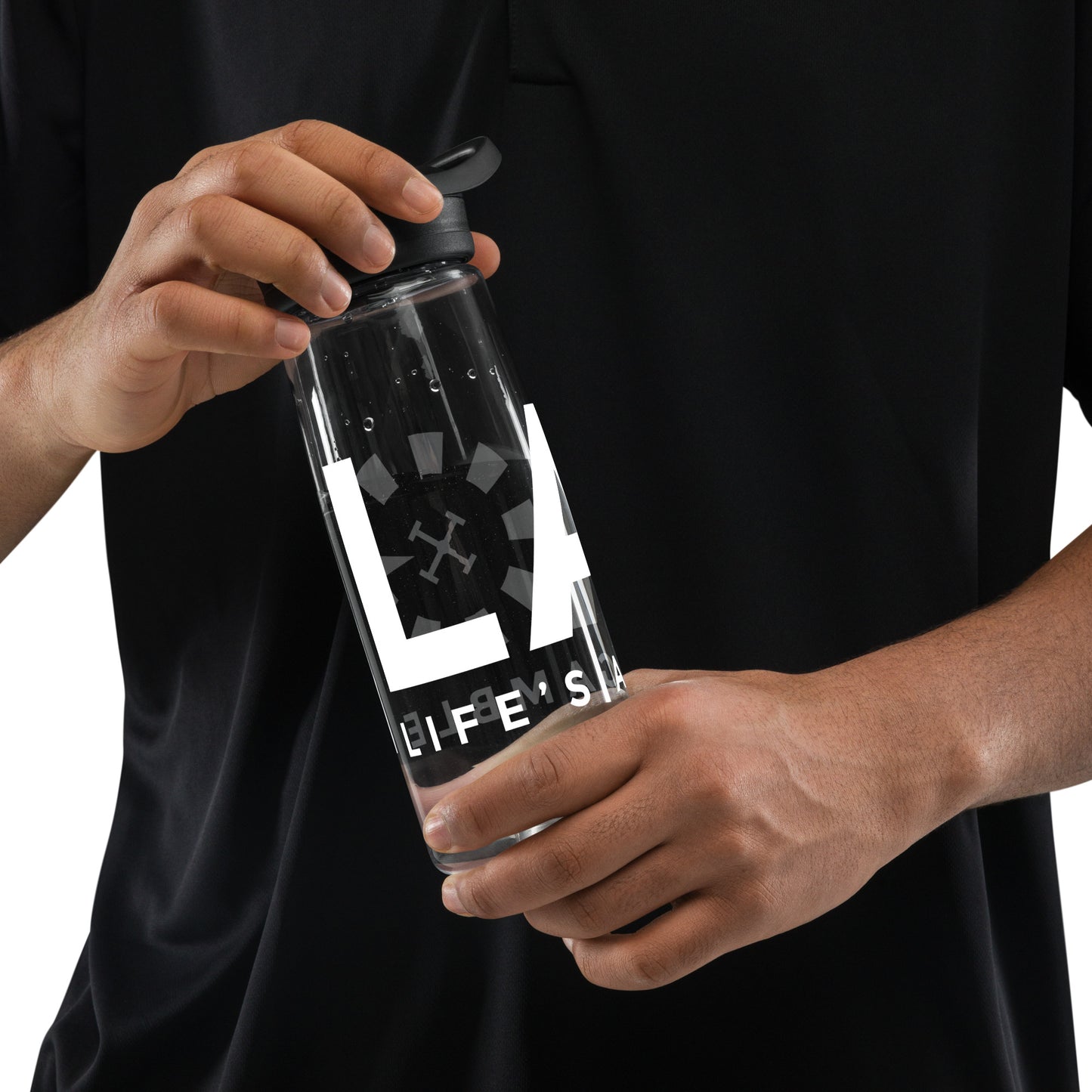 LAG Life’s A Gamble White Sports water bottle