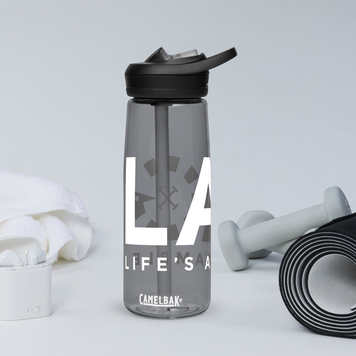 LAG Life’s A Gamble White Sports water bottle