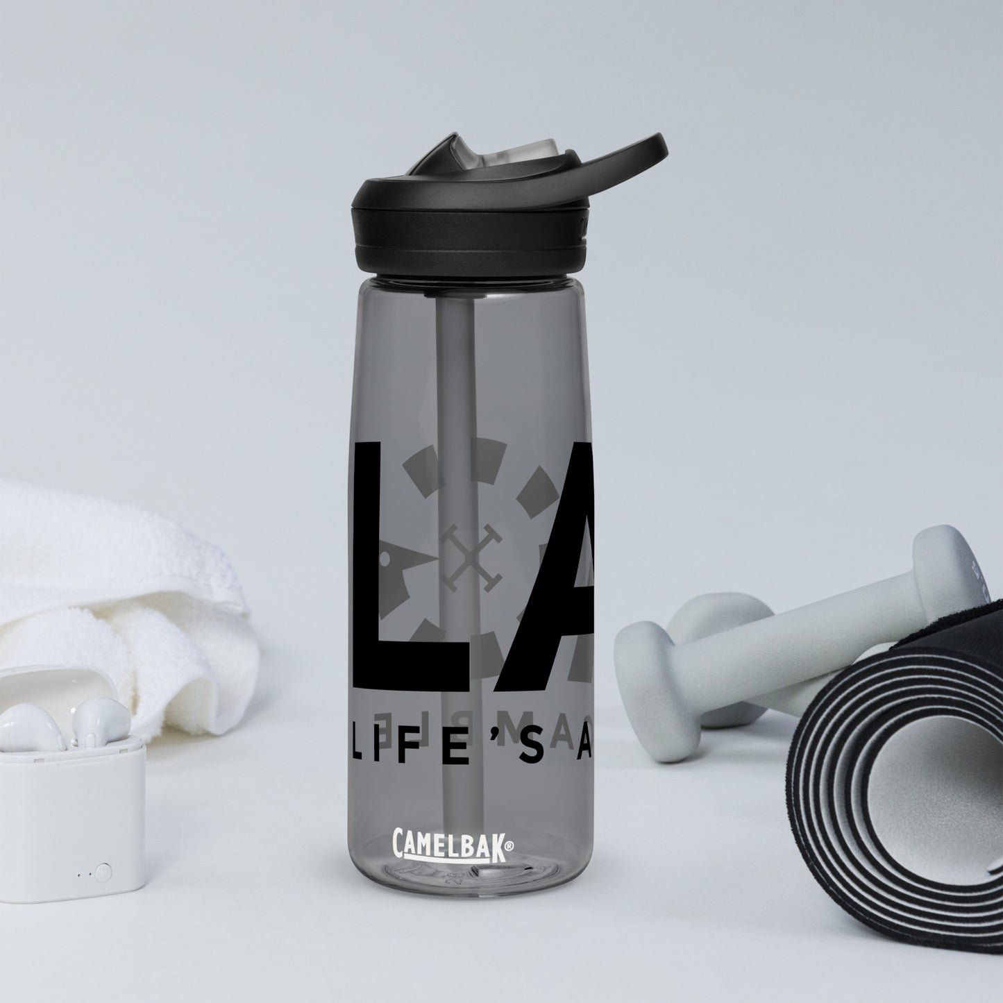 LAG Life’s A Gamble Black Sports water bottle