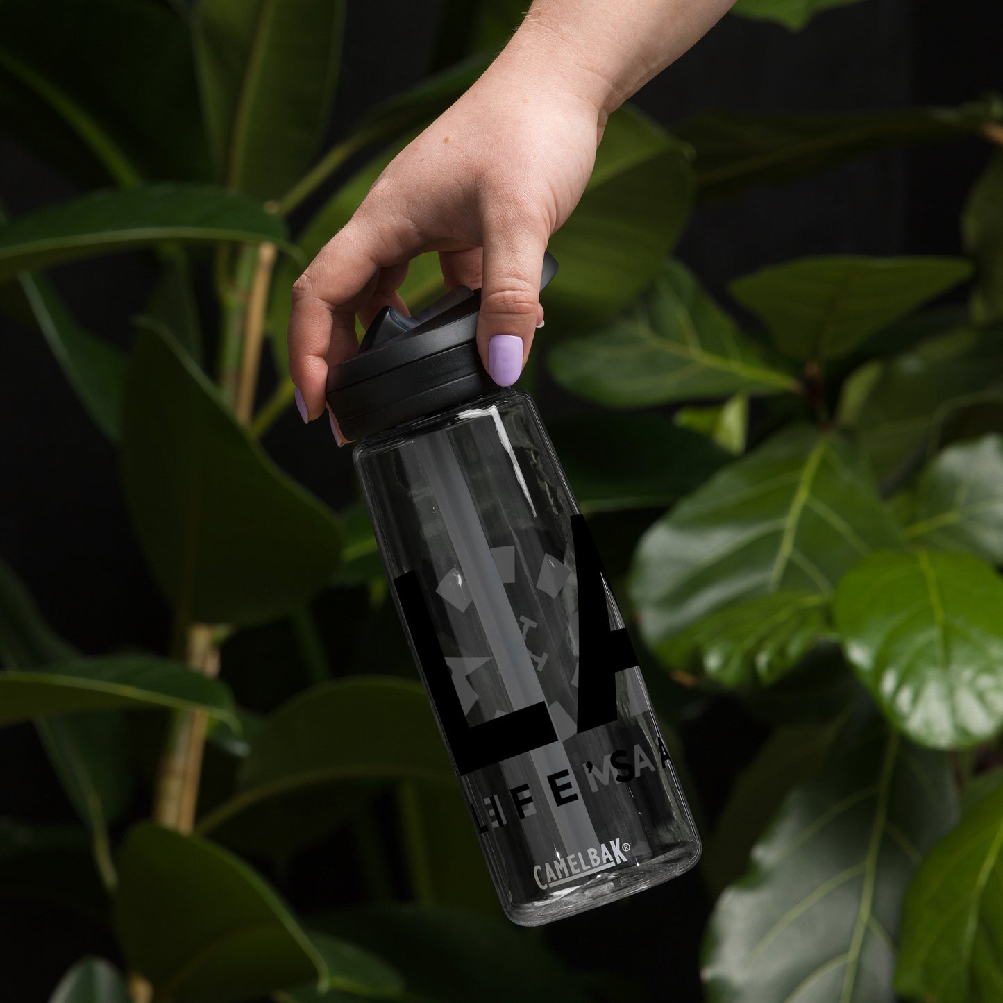 LAG Life’s A Gamble Black Sports water bottle