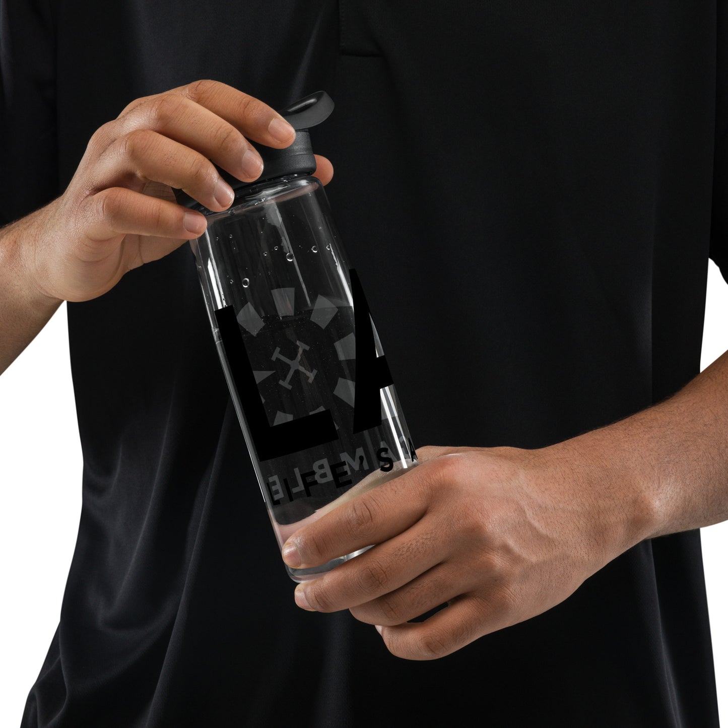 LAG Life’s A Gamble Black Sports water bottle