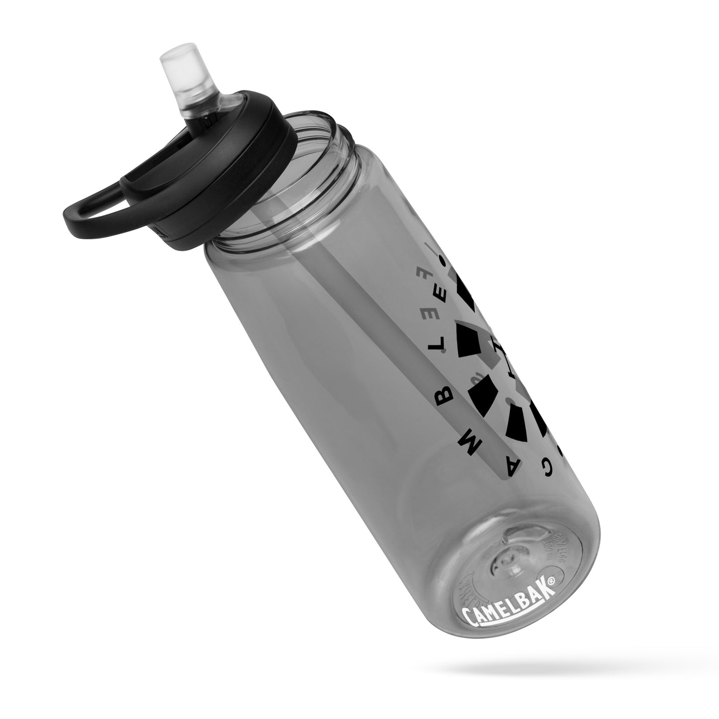 LAG Life’s A Gamble Circle Black Sports water bottle