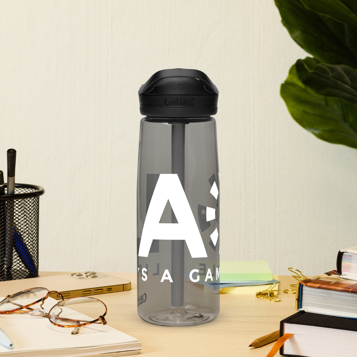 LAG Life’s A Gamble White Sports water bottle