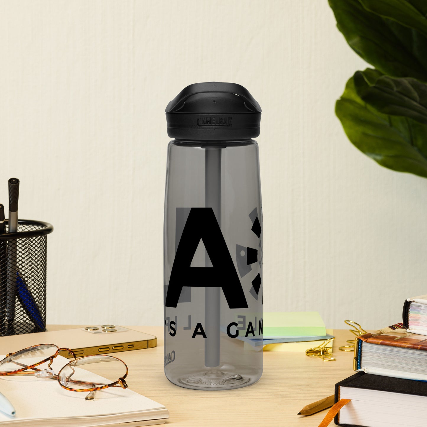 LAG Life’s A Gamble Black Sports water bottle