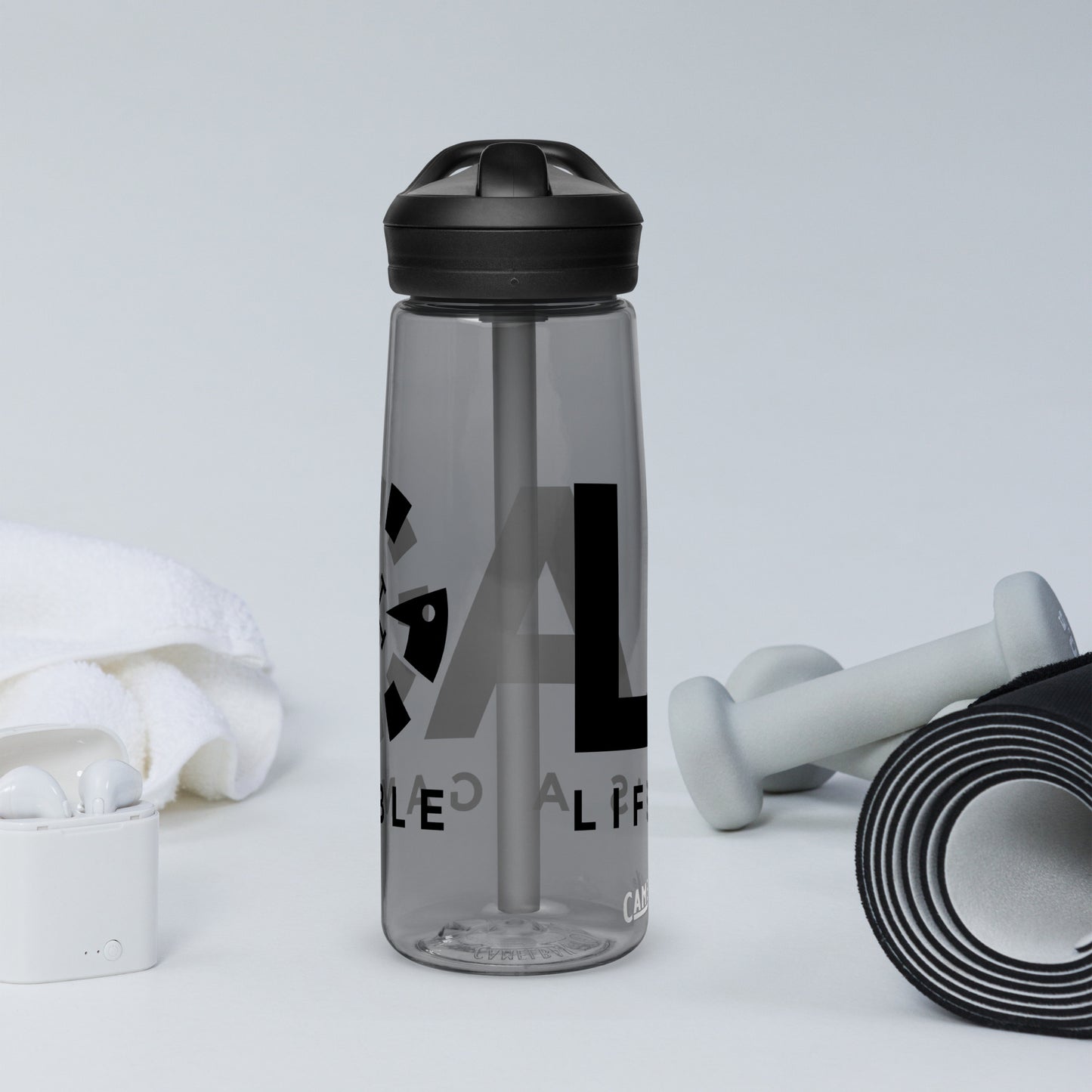 LAG Life’s A Gamble Black Sports water bottle