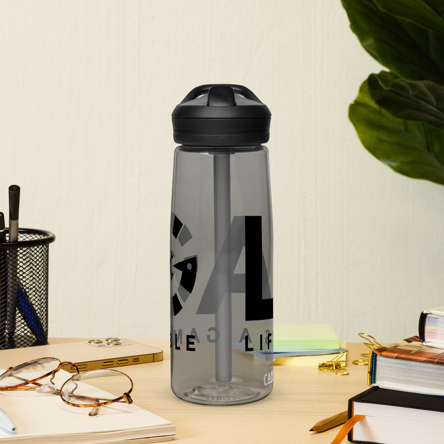 LAG Life’s A Gamble Black Sports water bottle
