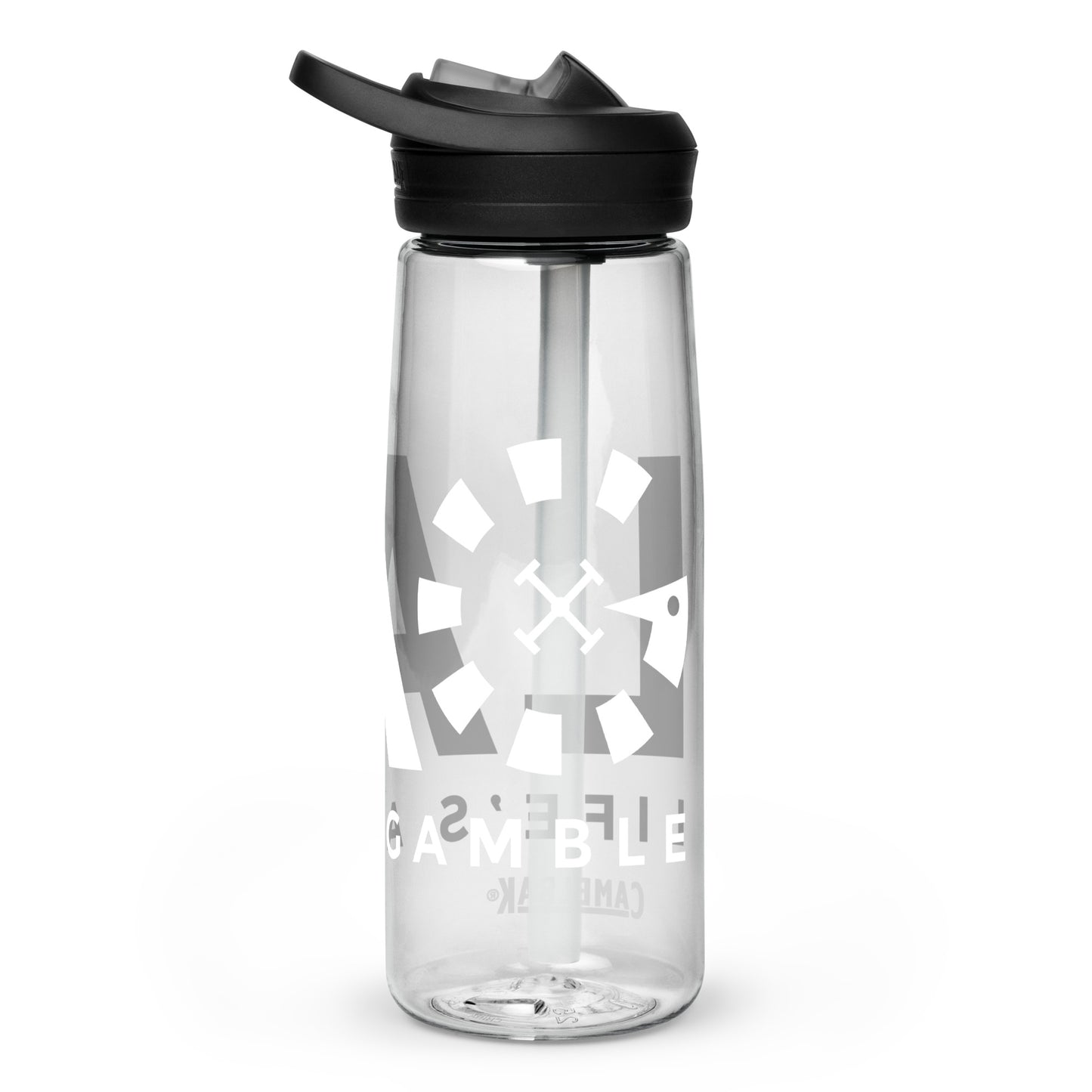 LAG Life’s A Gamble White Sports water bottle