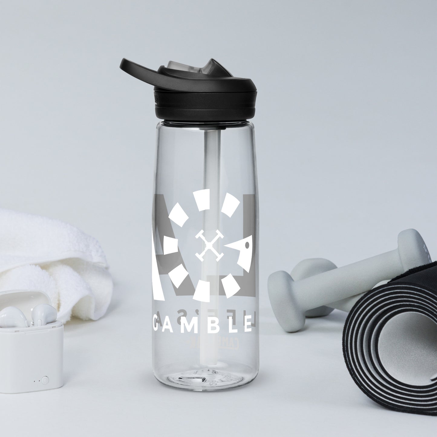 LAG Life’s A Gamble White Sports water bottle