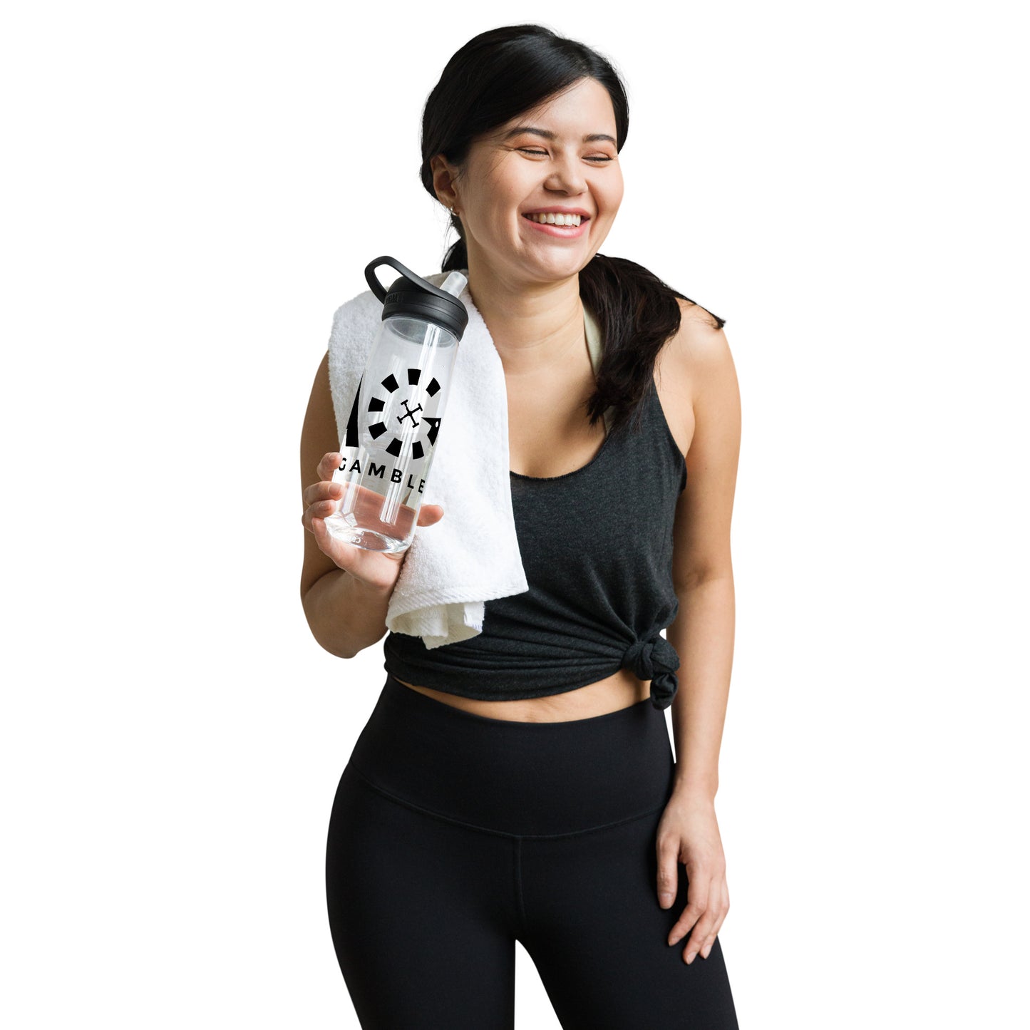 LAG Life’s A Gamble Black Sports water bottle