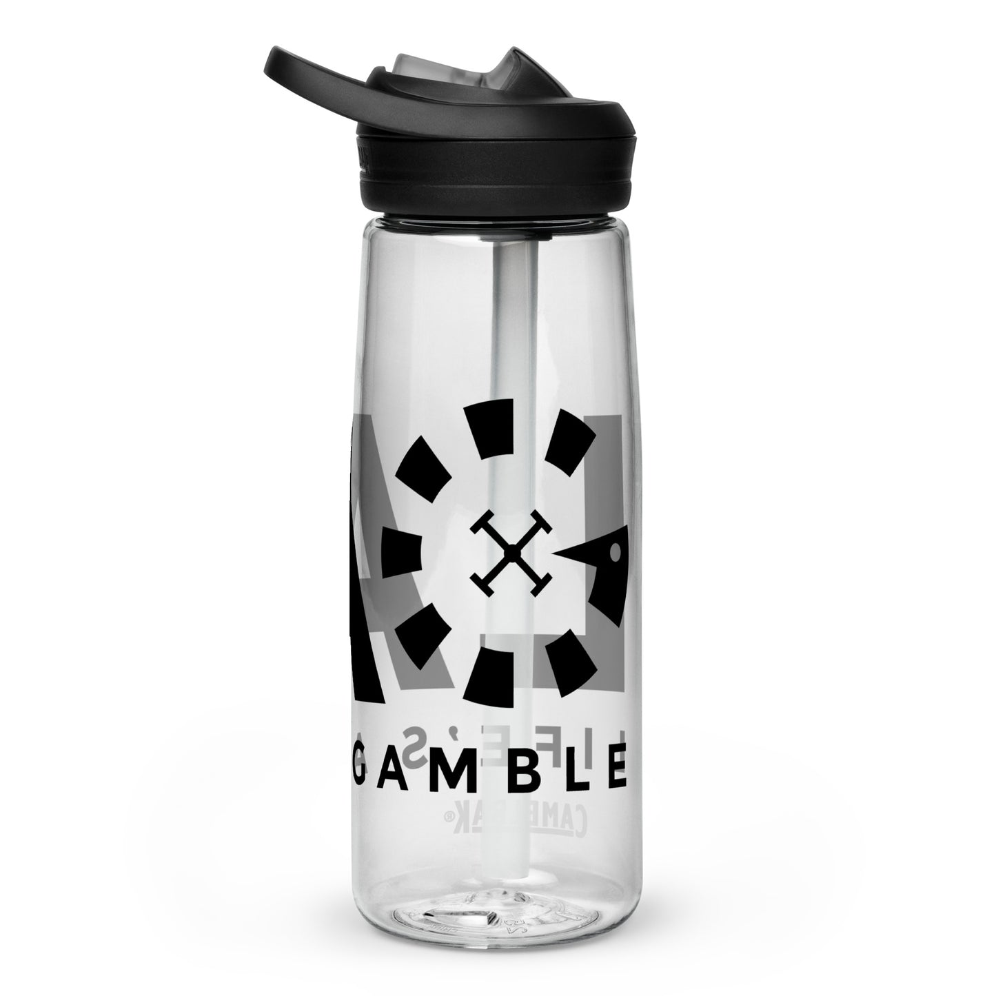 LAG Life’s A Gamble Black Sports water bottle