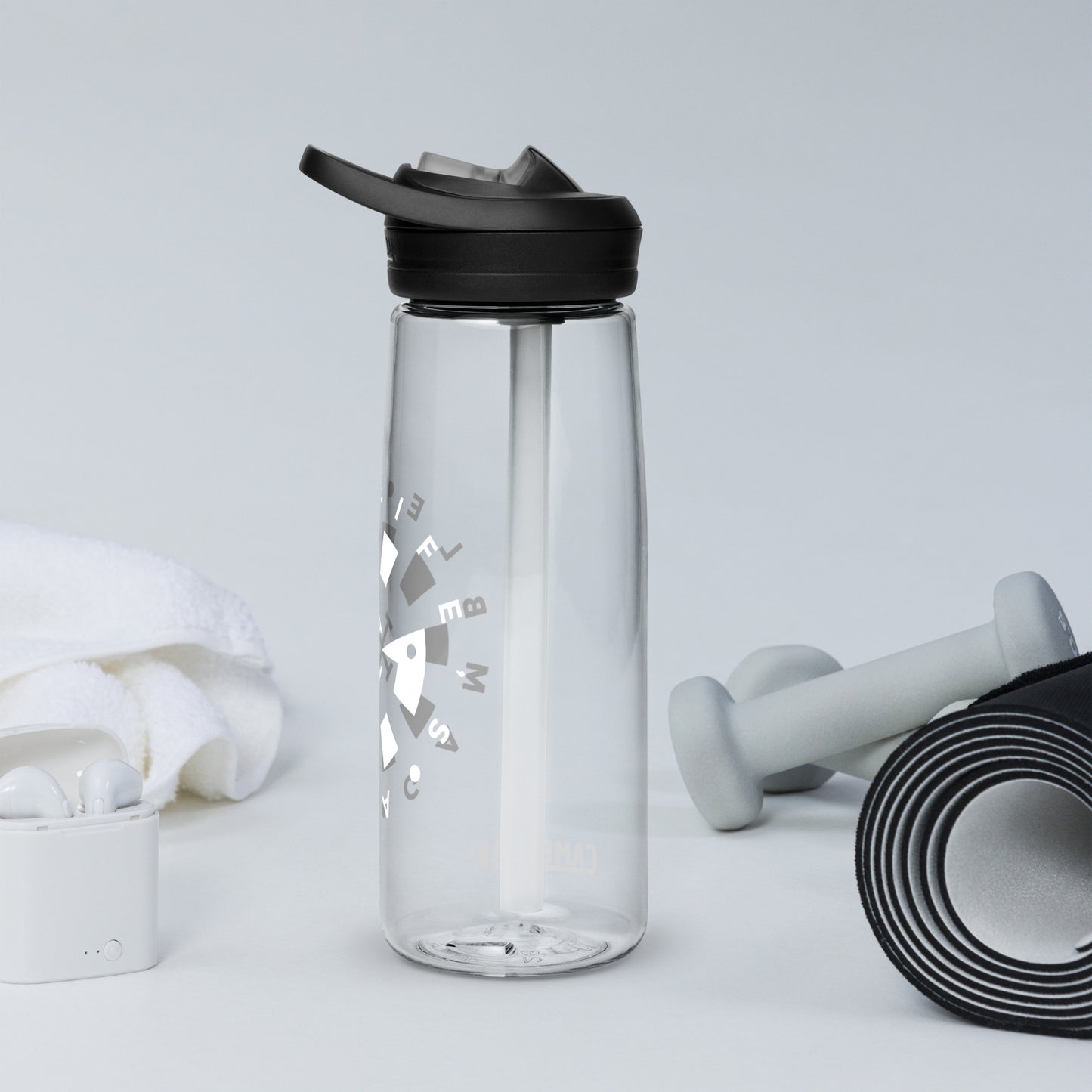 LAG Life’s A Gamble Circle White Sports water bottle