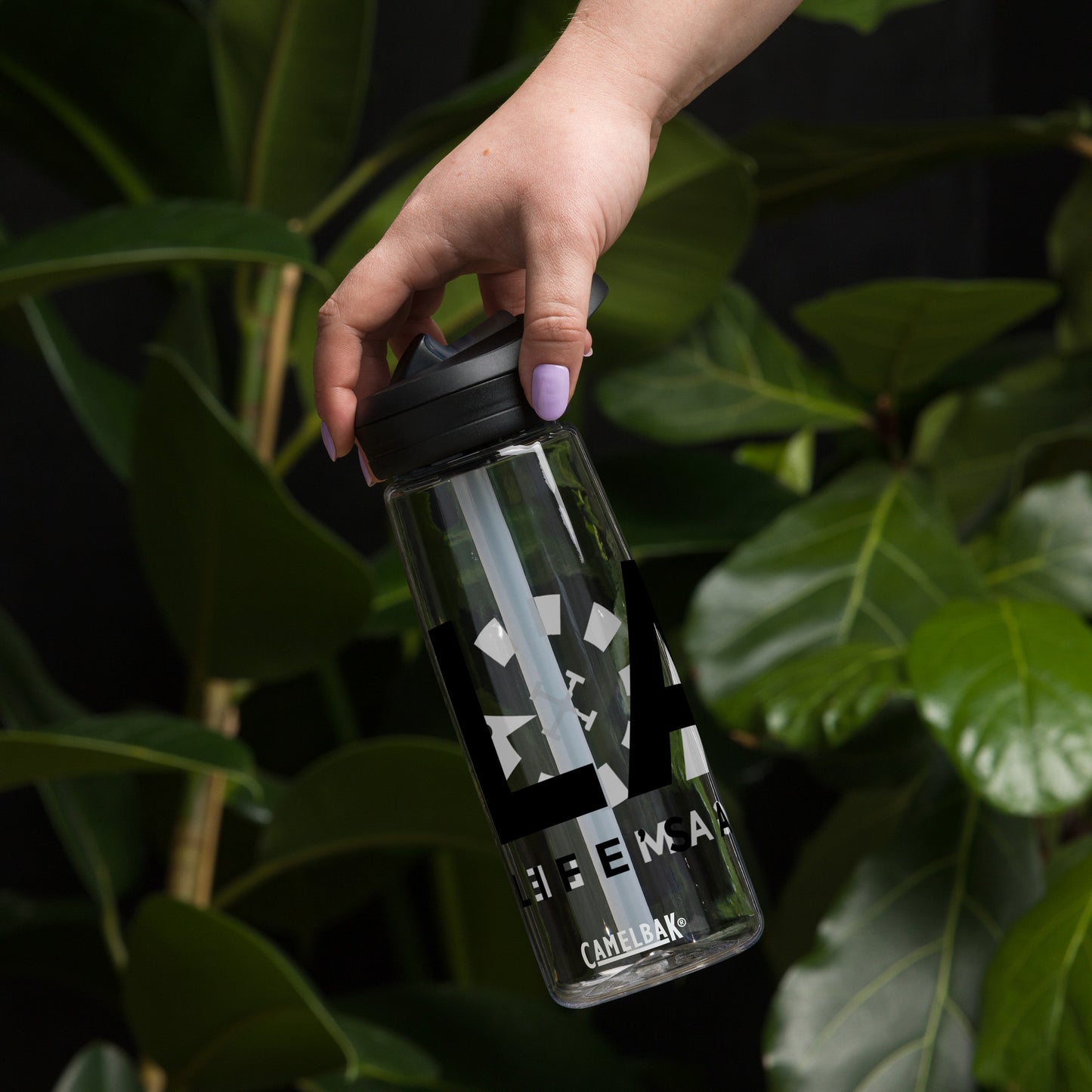 LAG Life’s A Gamble Black Sports water bottle