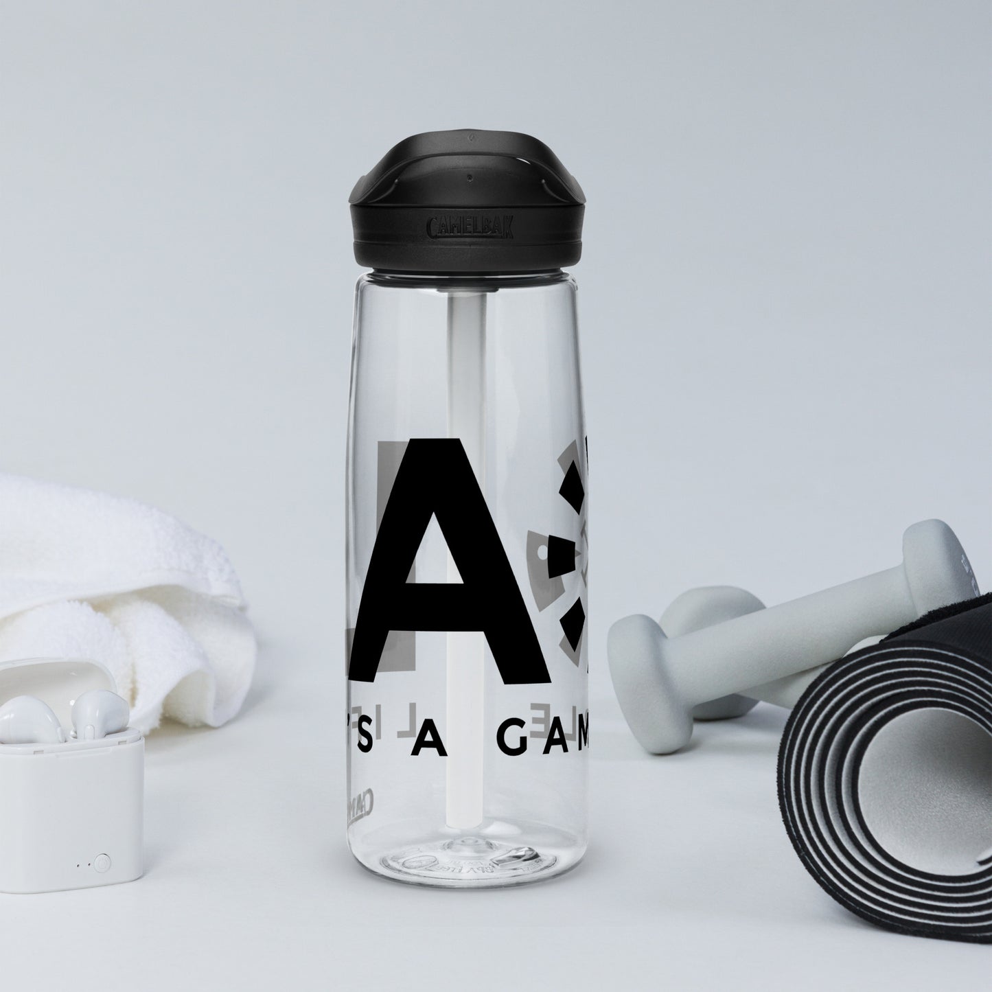 LAG Life’s A Gamble Black Sports water bottle