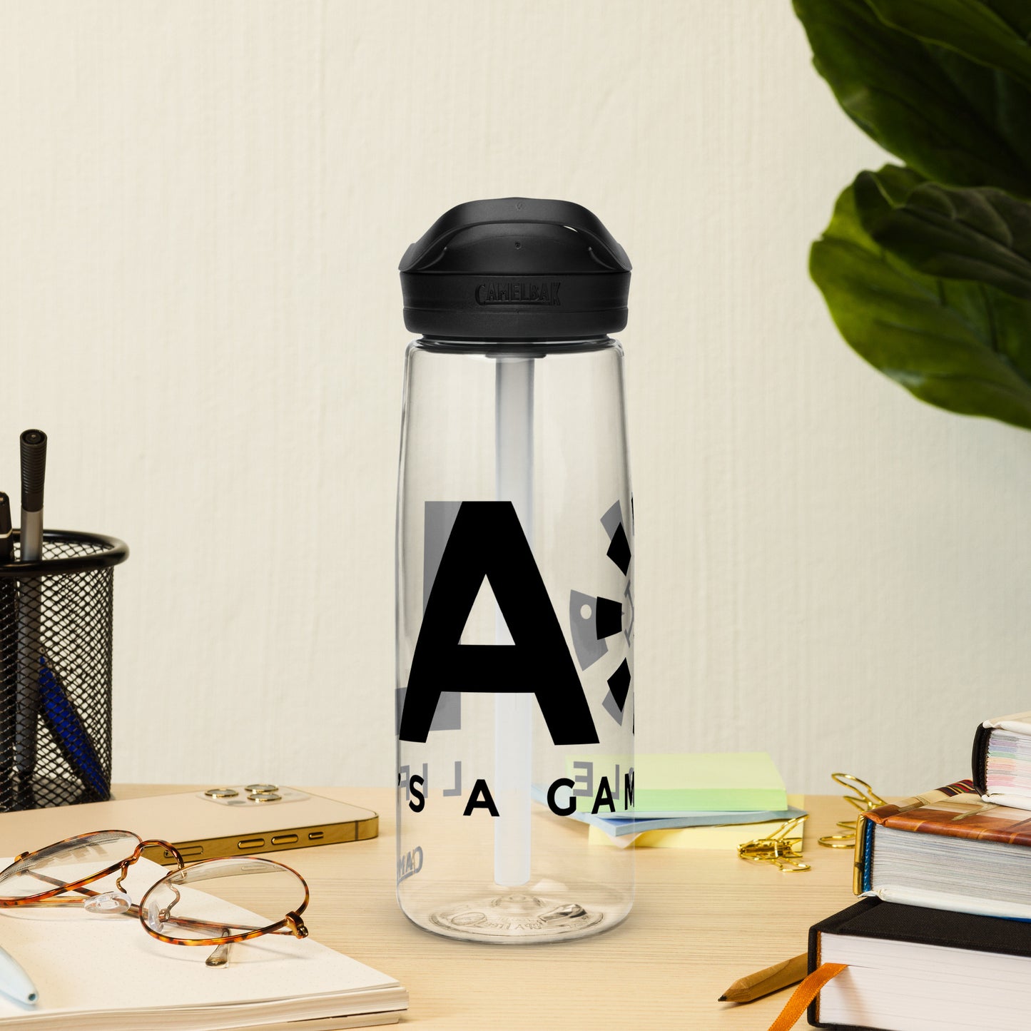 LAG Life’s A Gamble Black Sports water bottle