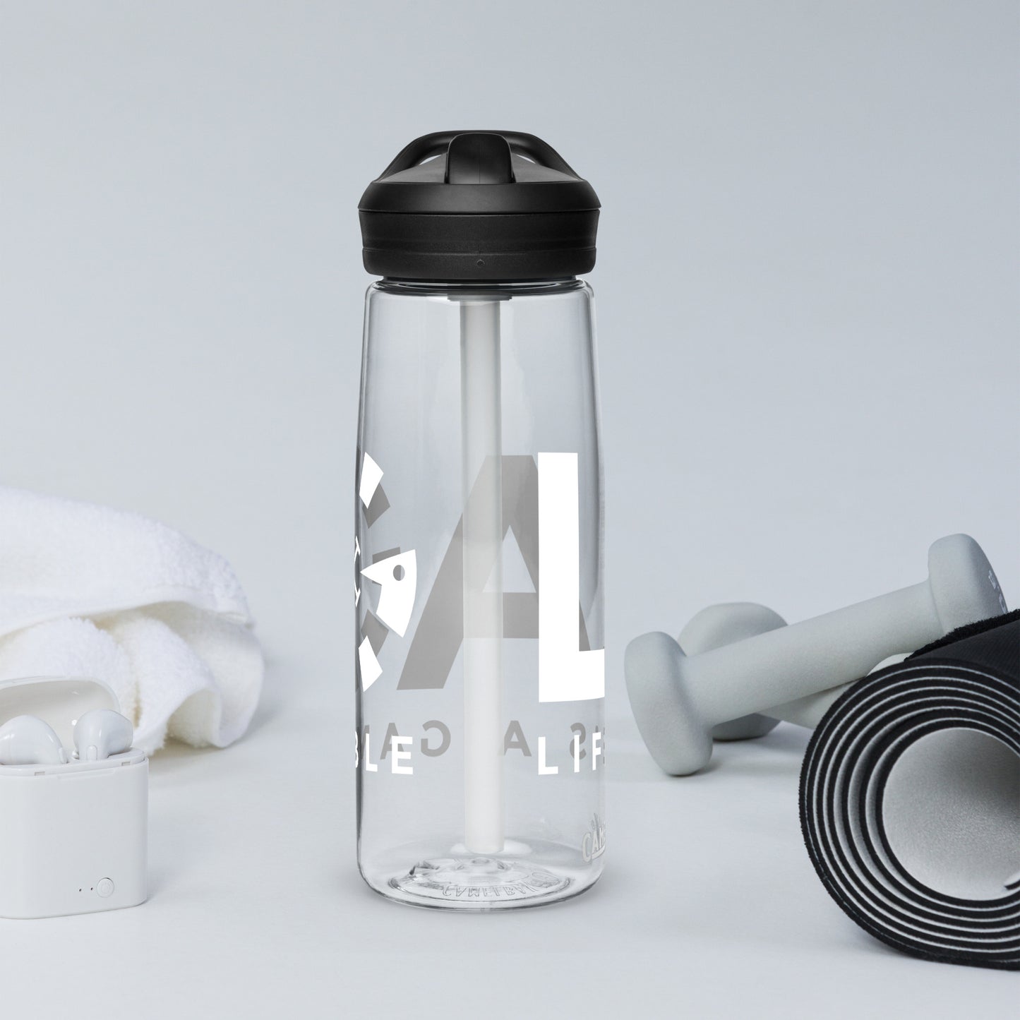 LAG Life’s A Gamble White Sports water bottle