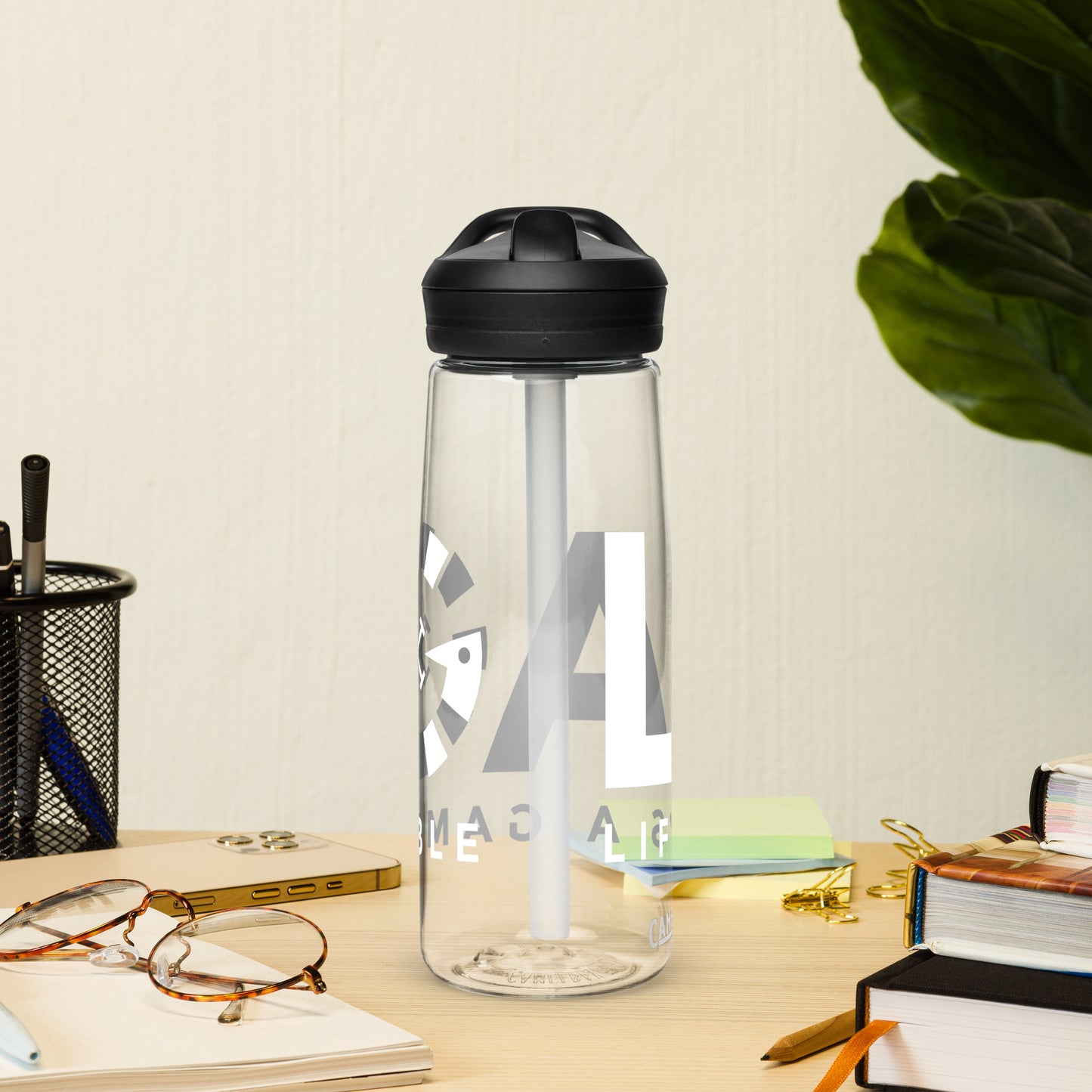 LAG Life’s A Gamble White Sports water bottle