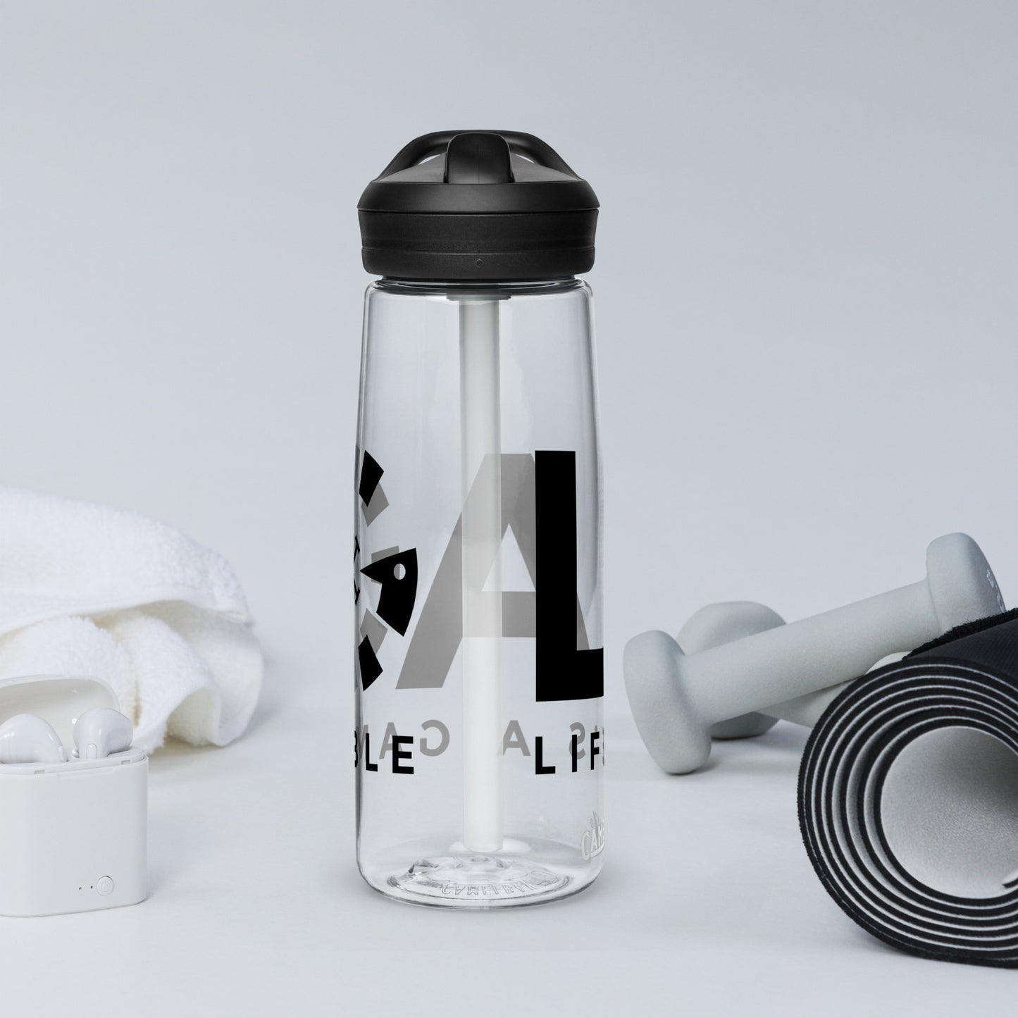 LAG Life’s A Gamble Black Sports water bottle