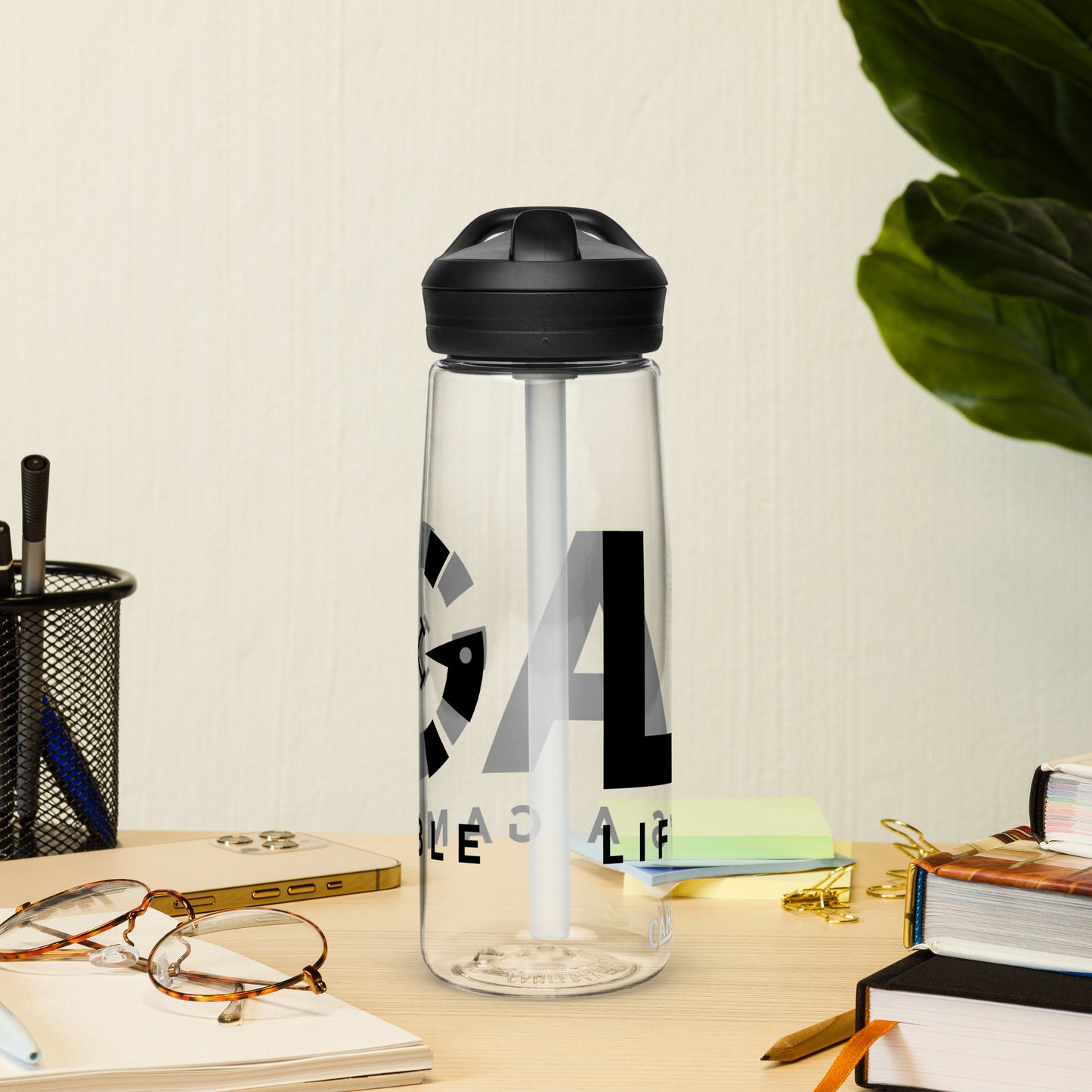 LAG Life’s A Gamble Black Sports water bottle