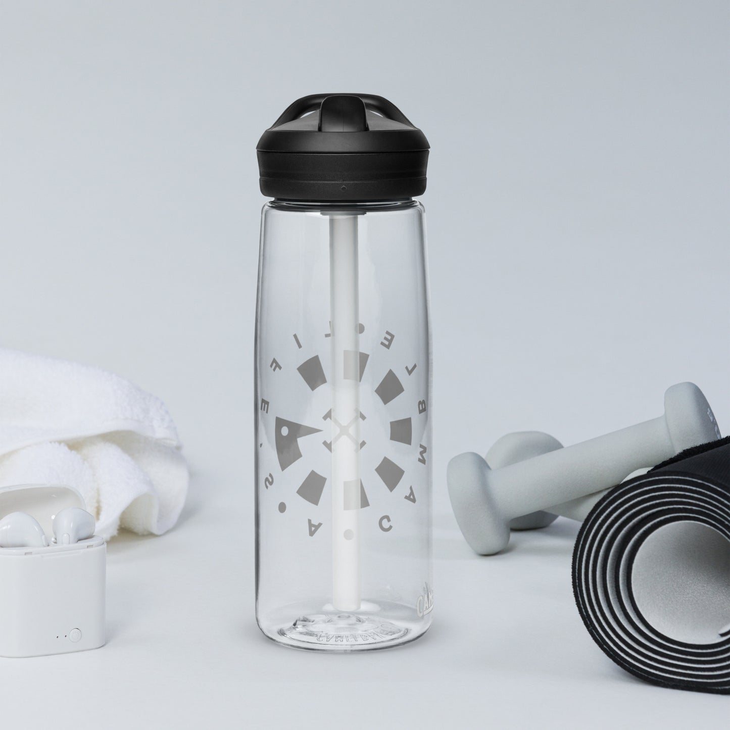 LAG Life’s A Gamble Circle Black Sports water bottle