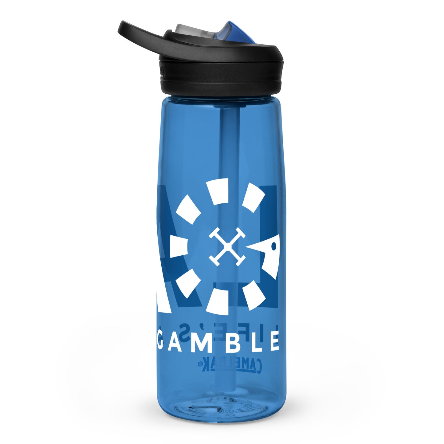 LAG Life’s A Gamble White Sports water bottle