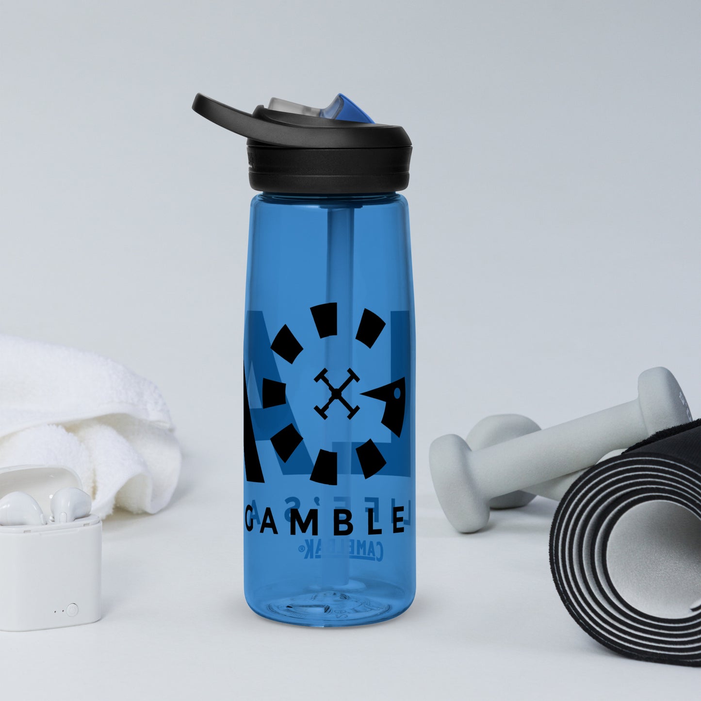 LAG Life’s A Gamble Black Sports water bottle