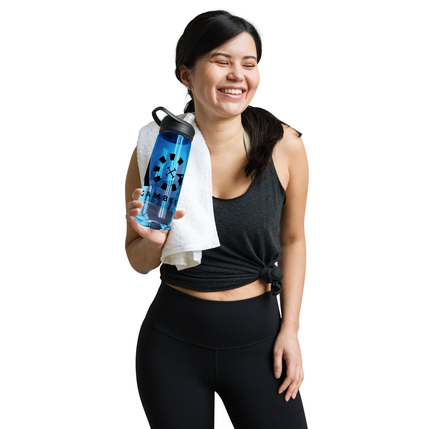 LAG Life’s A Gamble Black Sports water bottle