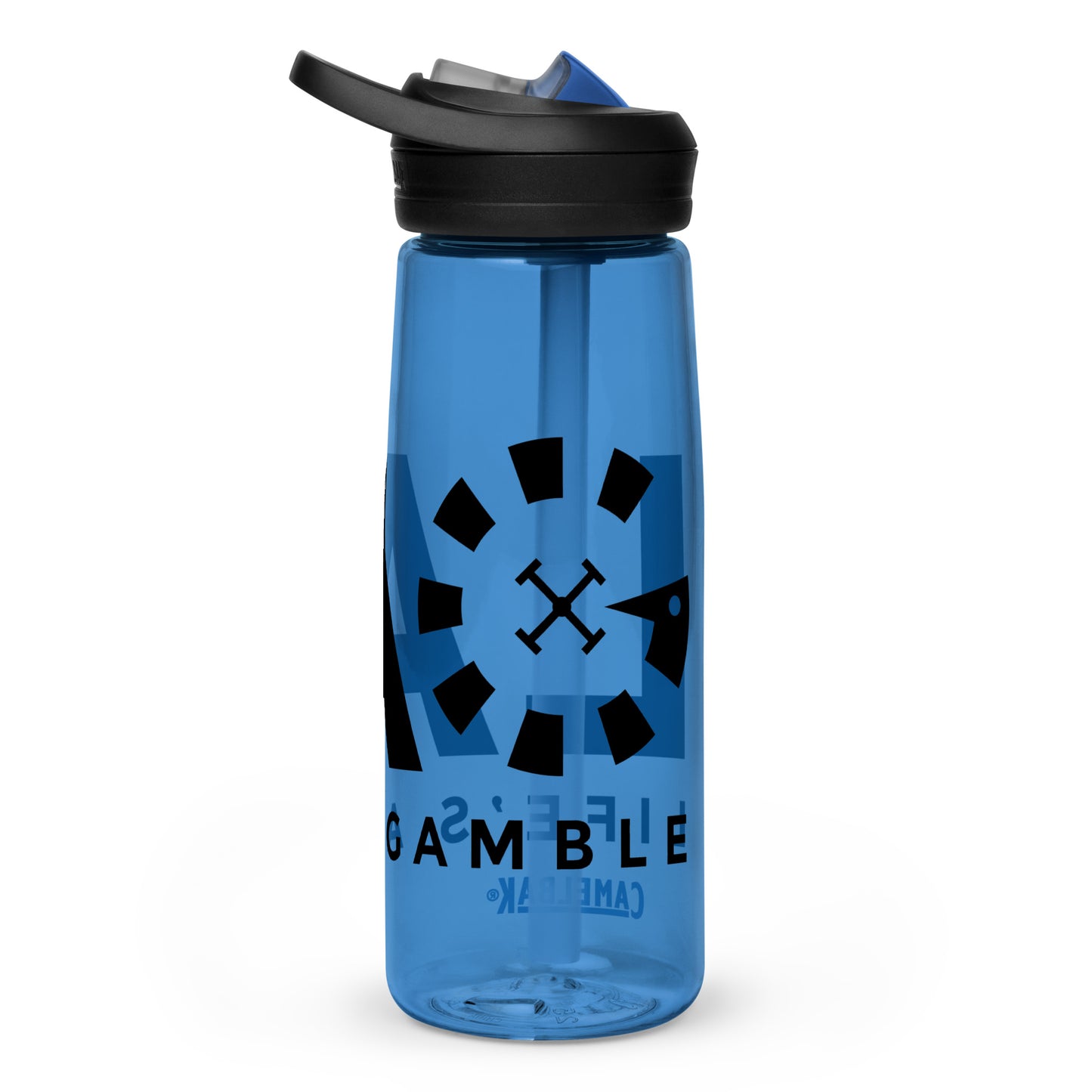 LAG Life’s A Gamble Black Sports water bottle