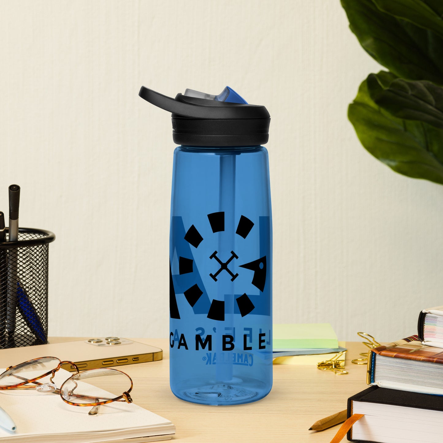 LAG Life’s A Gamble Black Sports water bottle