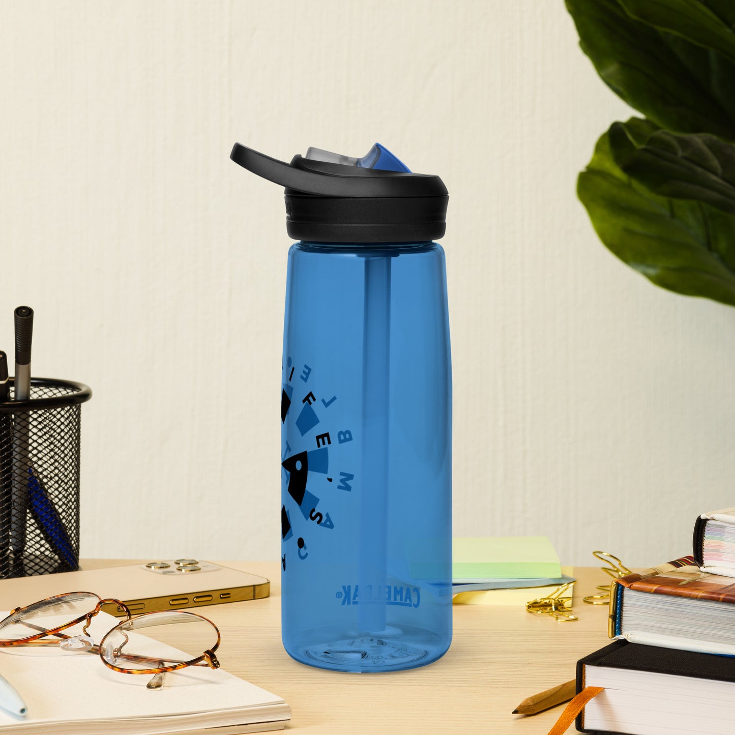 LAG Life’s A Gamble Circle Black Sports water bottle