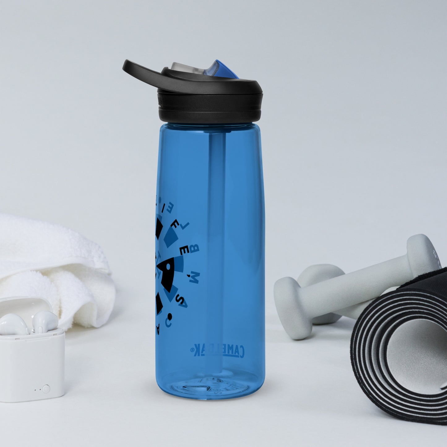 LAG Life’s A Gamble Circle Black Sports water bottle