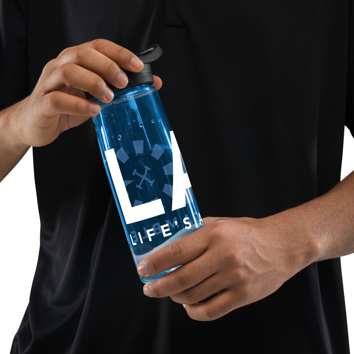 LAG Life’s A Gamble White Sports water bottle
