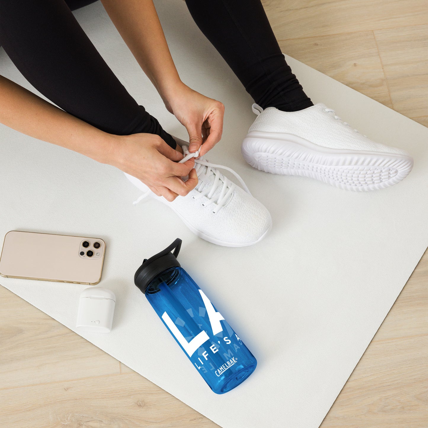 LAG Life’s A Gamble White Sports water bottle