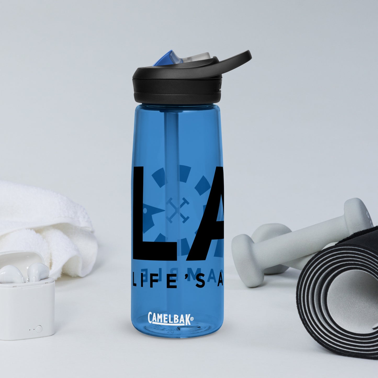 LAG Life’s A Gamble Black Sports water bottle